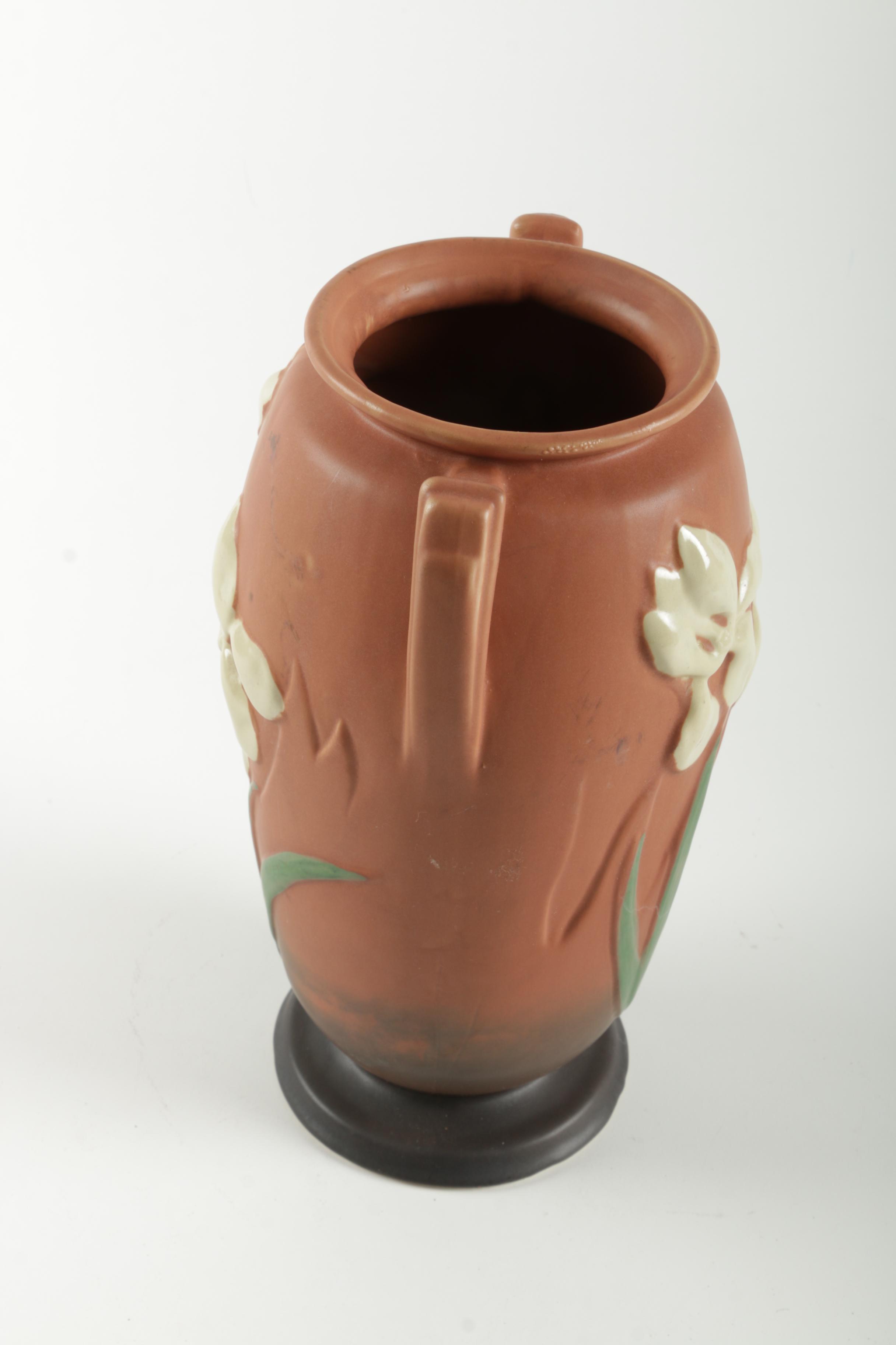 Reproduction Chinese Roseville "Iris" Vase