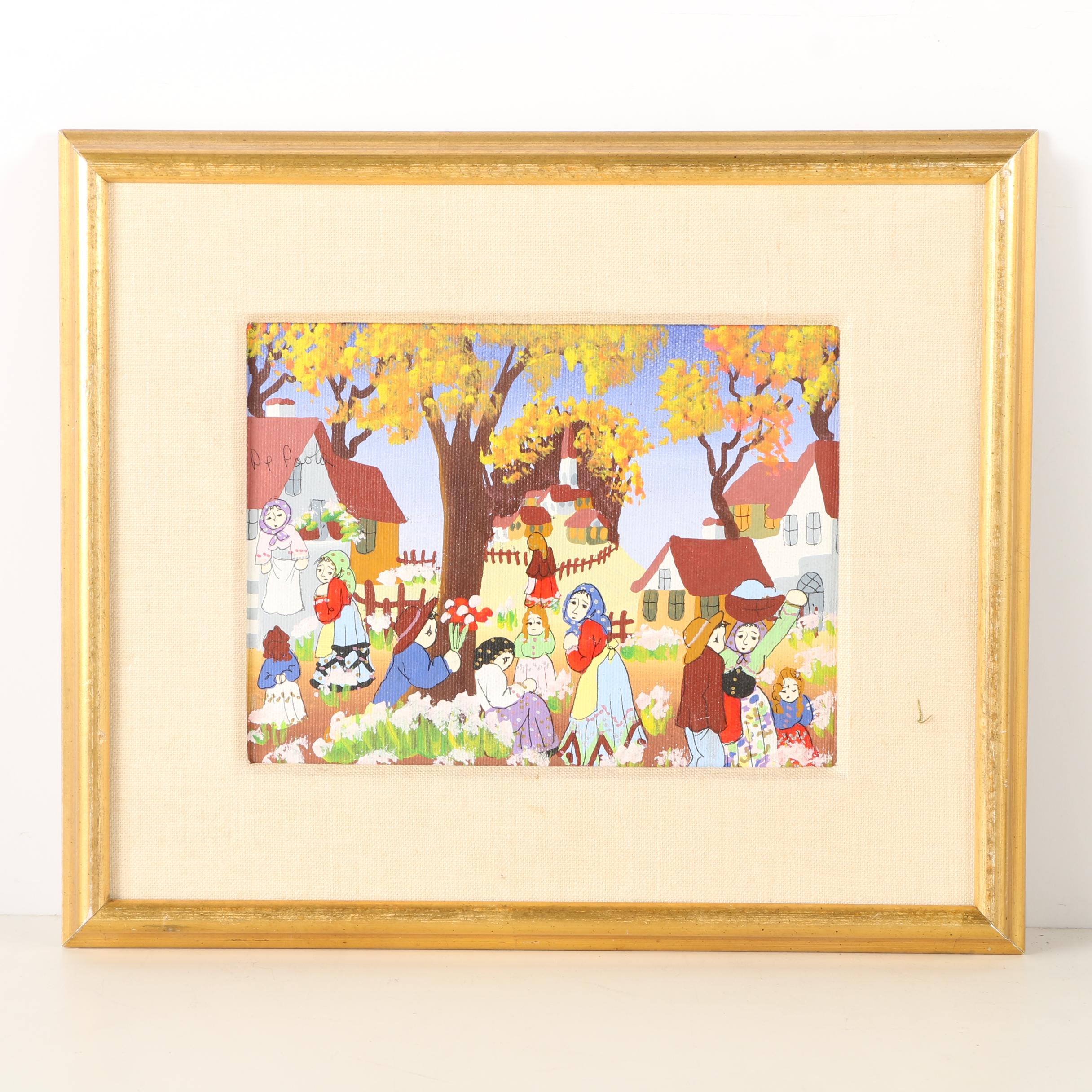 De Poolee Gouache Paintings of a Village