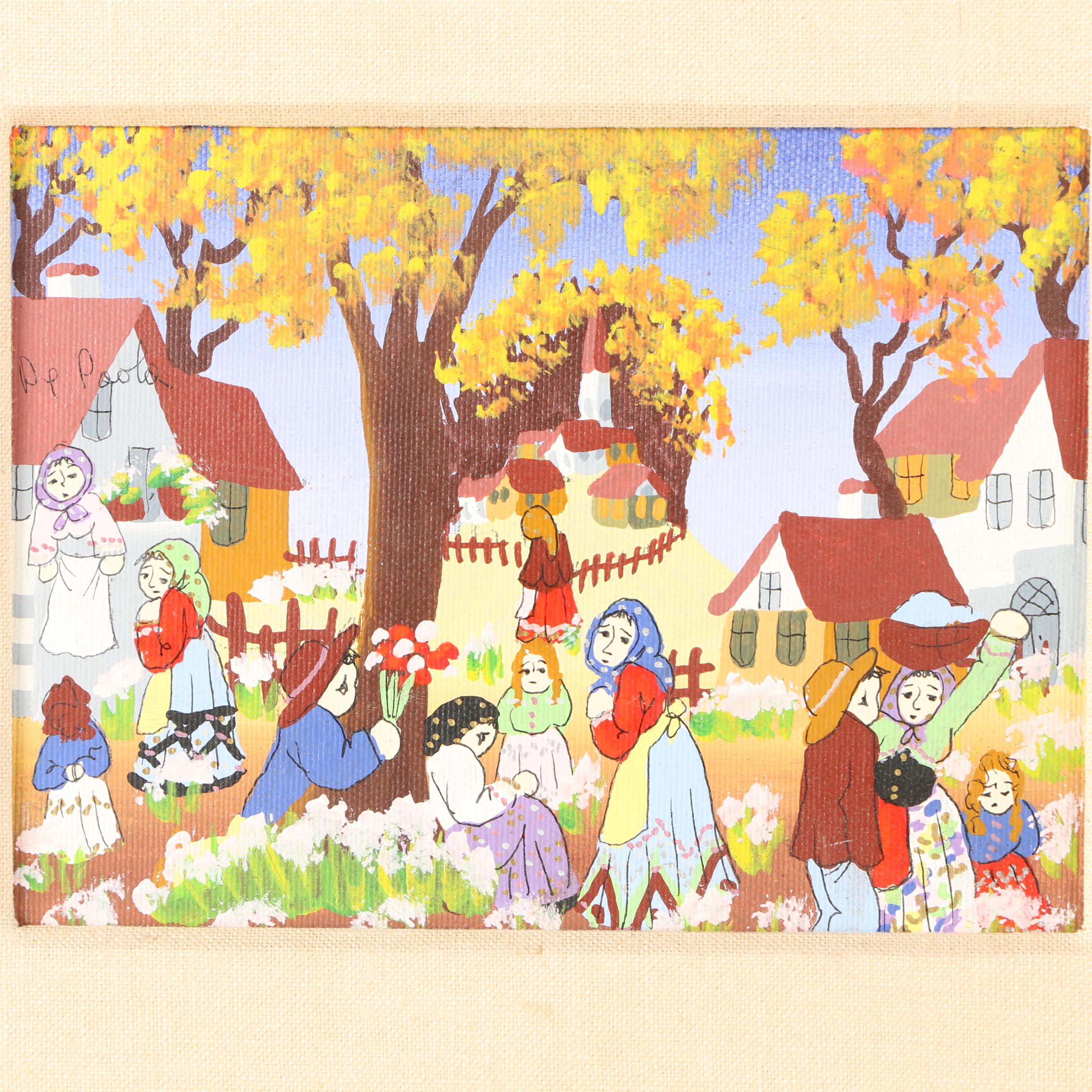 De Poolee Gouache Paintings of a Village