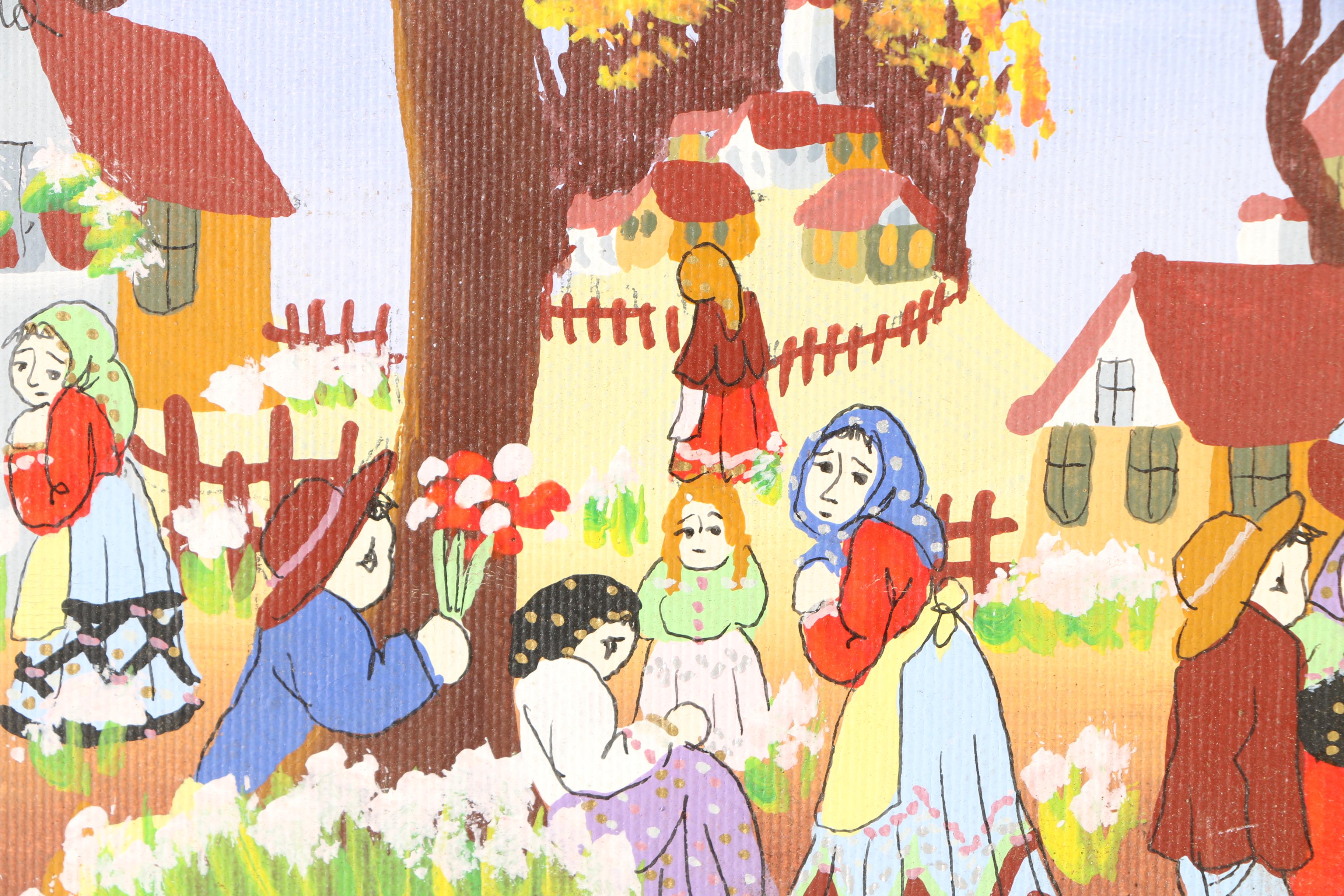 De Poolee Gouache Paintings of a Village