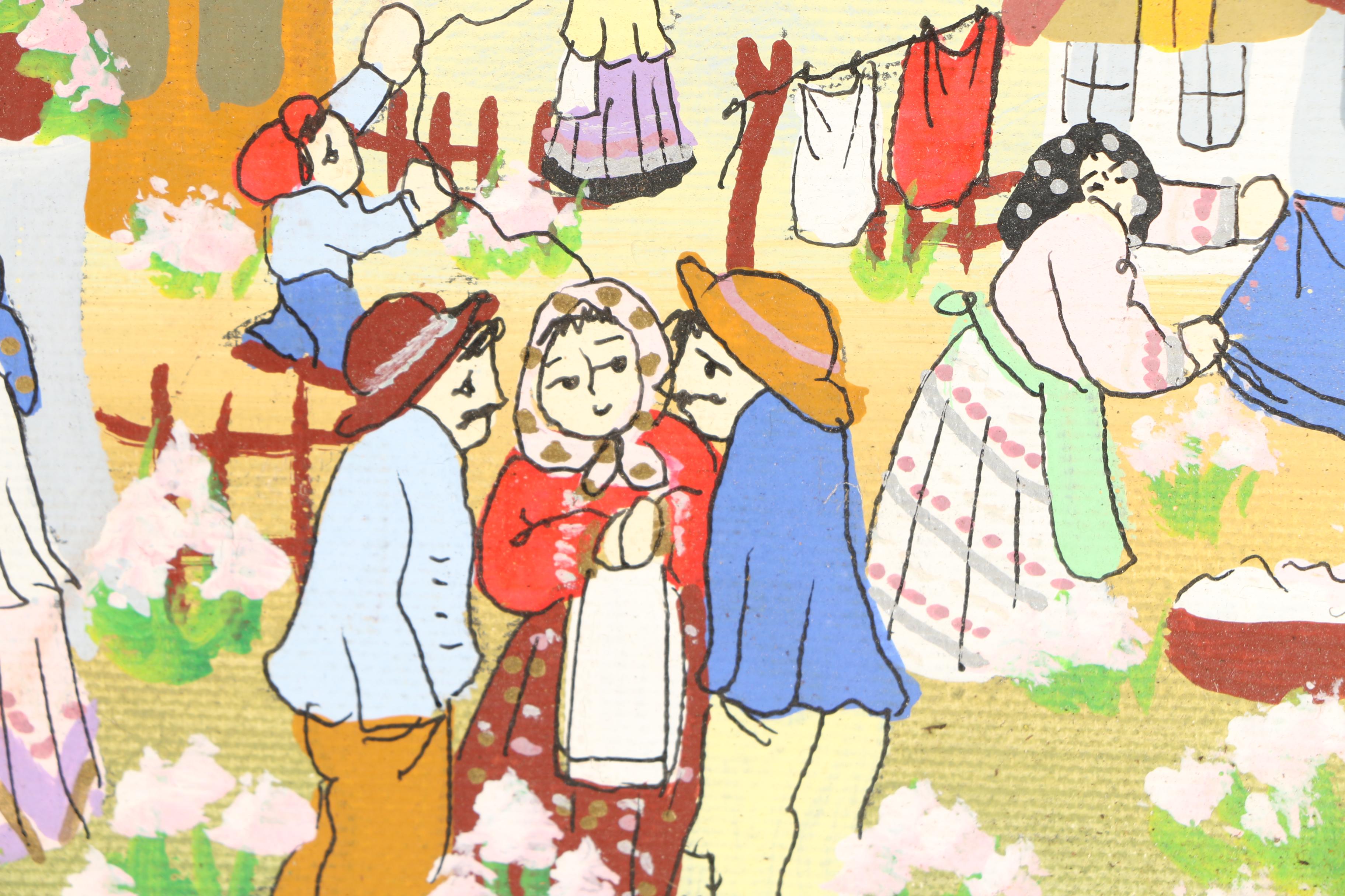 De Poolee Gouache Paintings of a Village