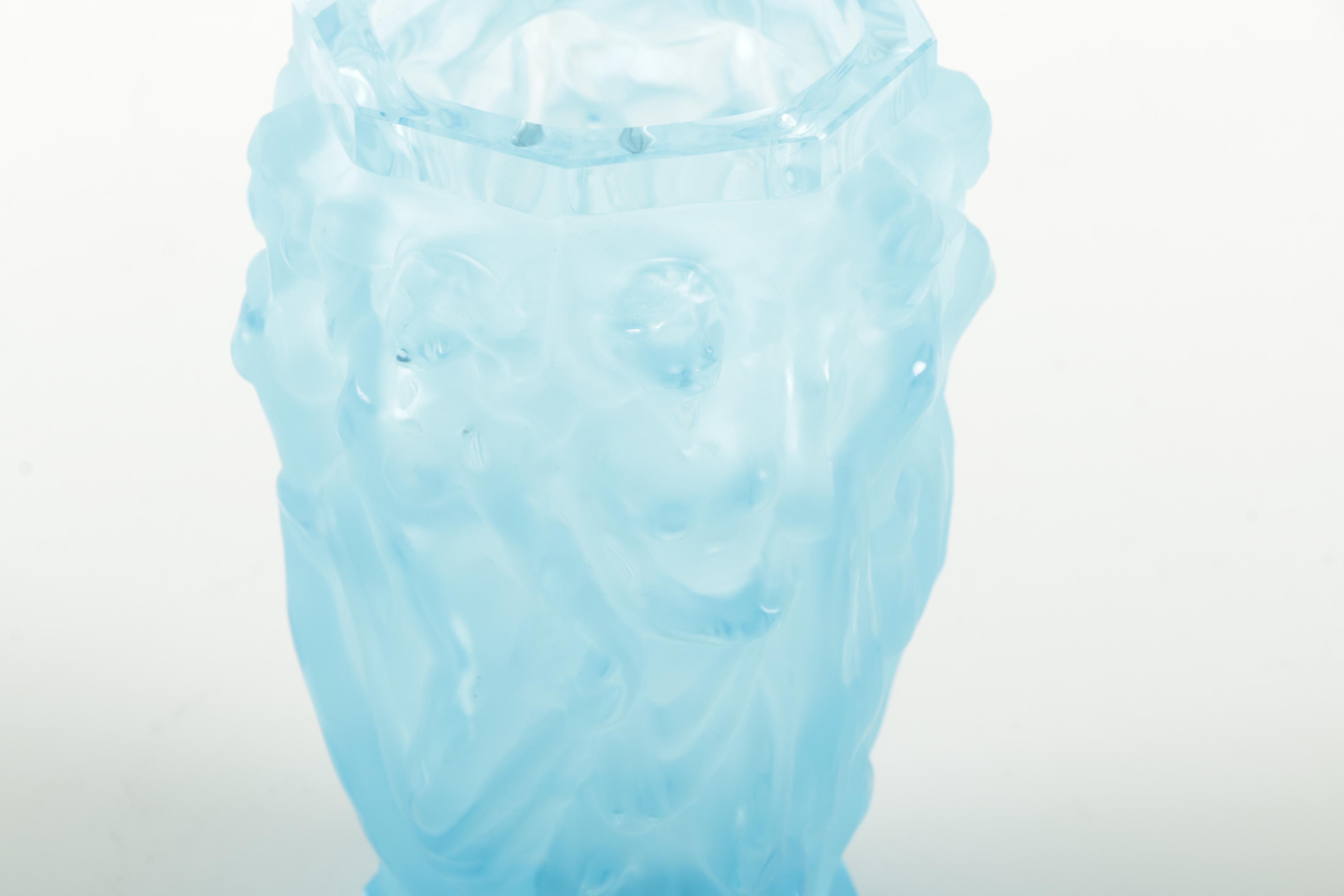 Limited Edition Frantisek Halama Czechoslovakian Frosted Crystal Vase