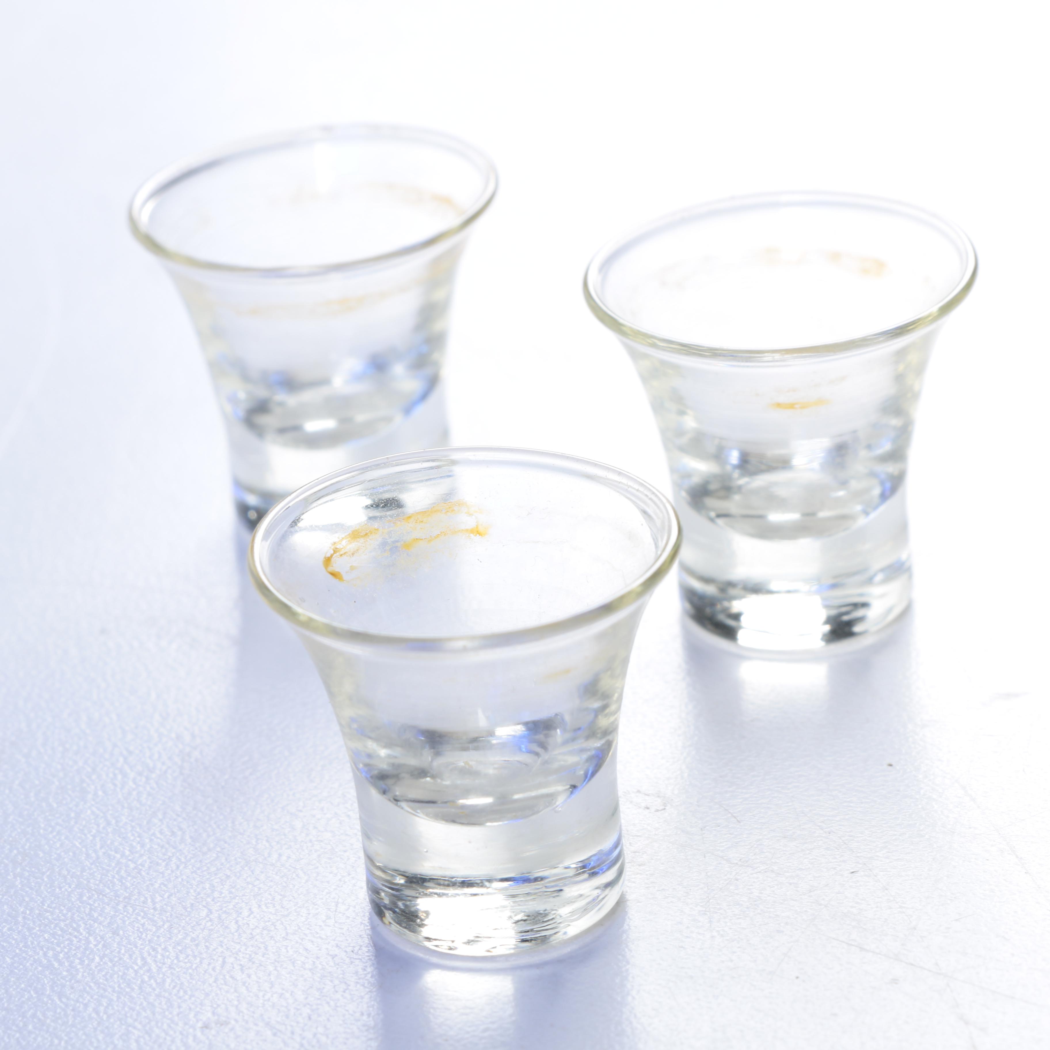 Antique Bohemian Cobalt Blue Glass Egg Shaped Liquor Set