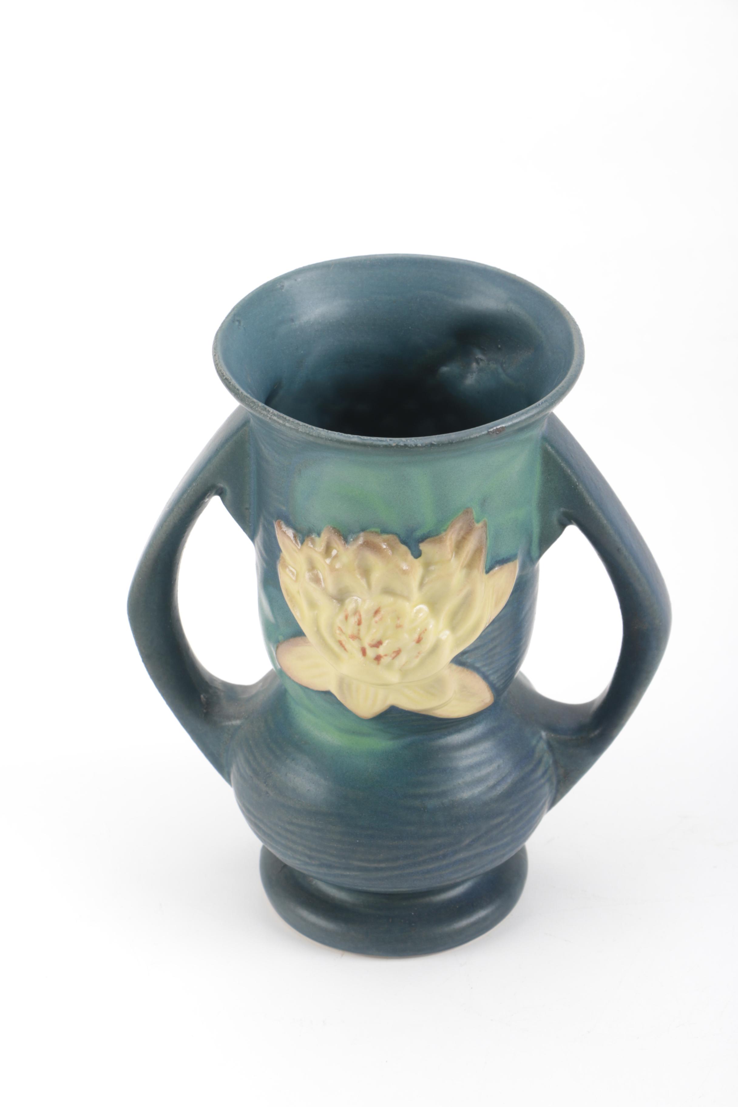 Reproduction Chinese Roseville Vase "Water Lily" Pattern