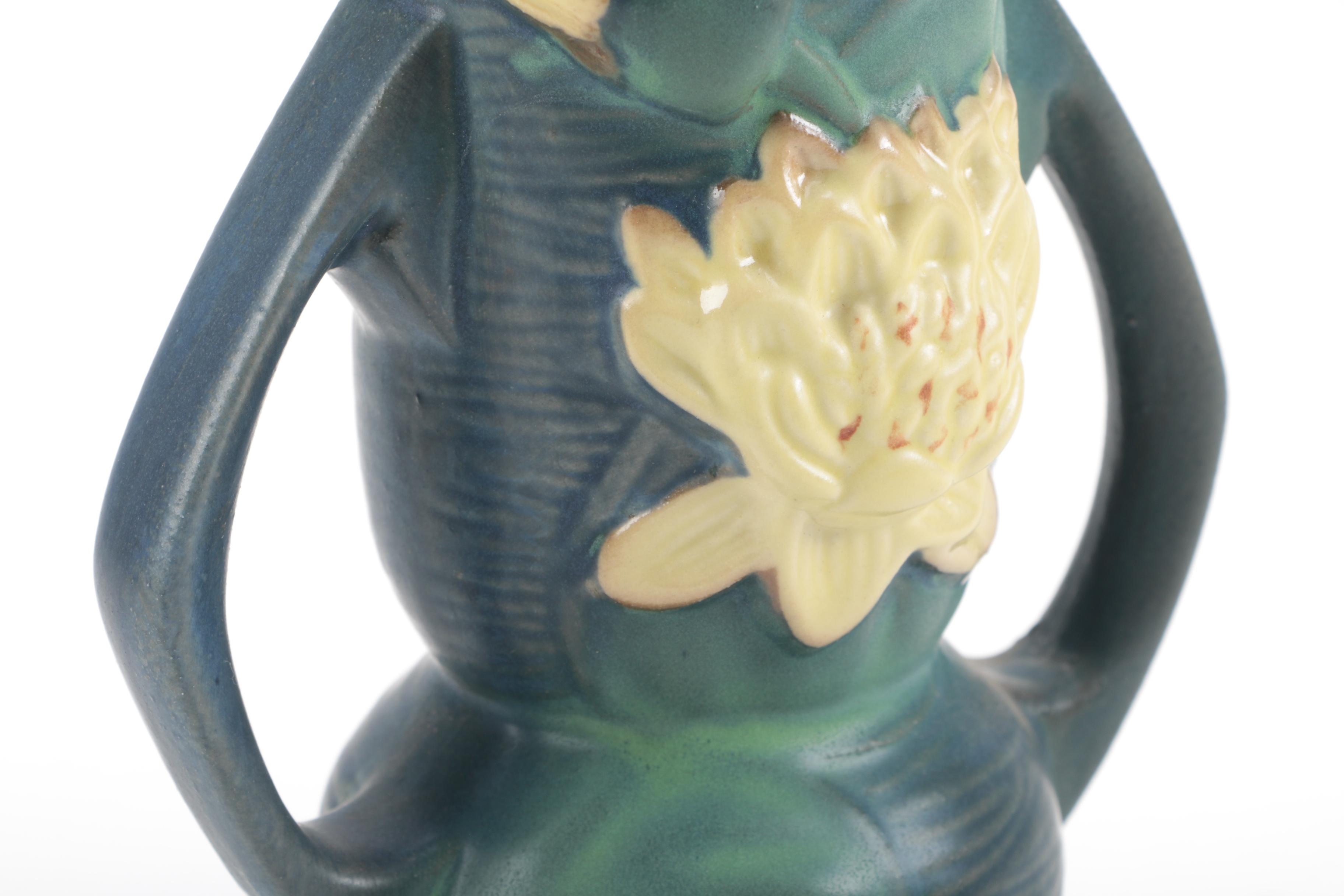 Reproduction Chinese Roseville Vase "Water Lily" Pattern