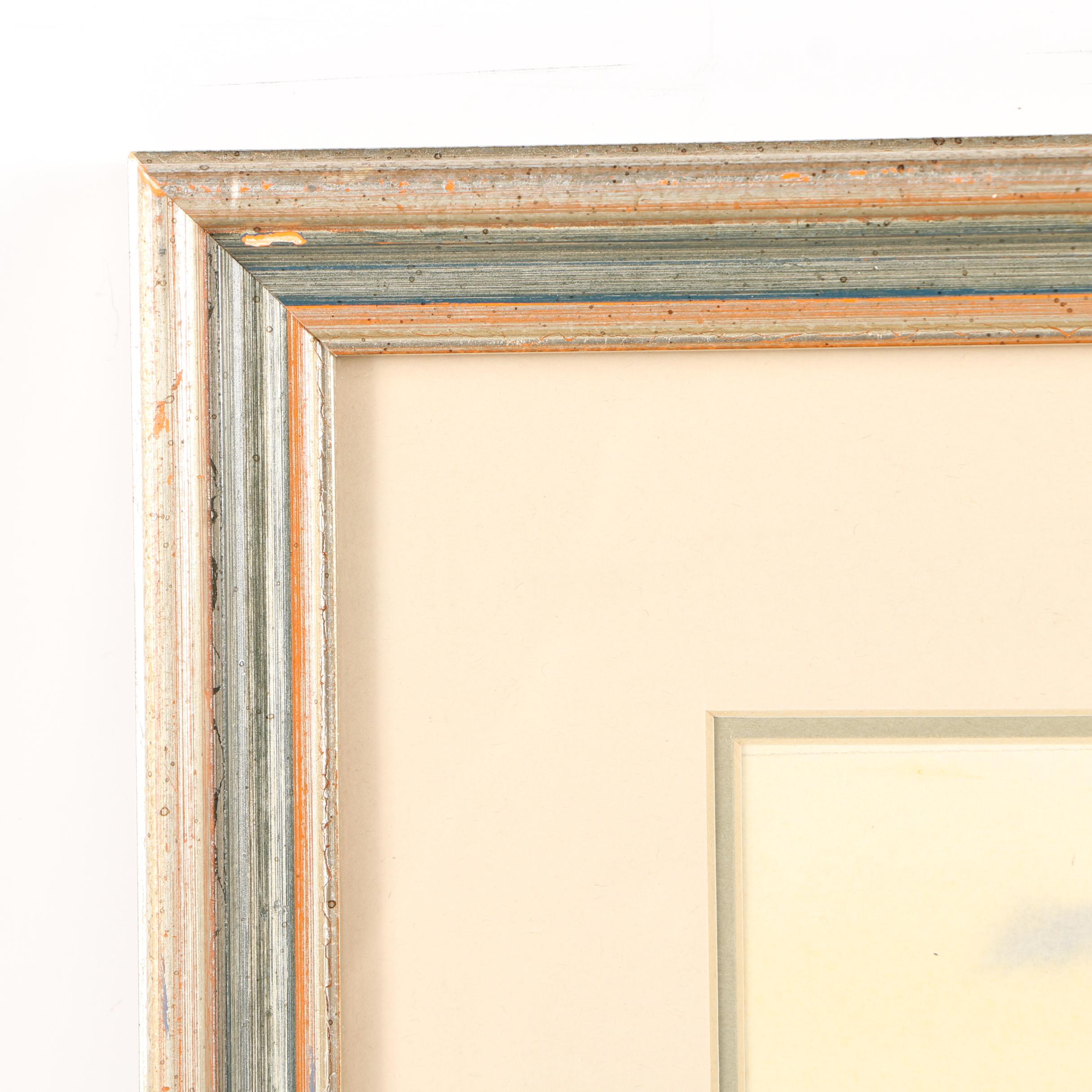 Keith Hoffman Watercolor on Paper "Beach Walkers"