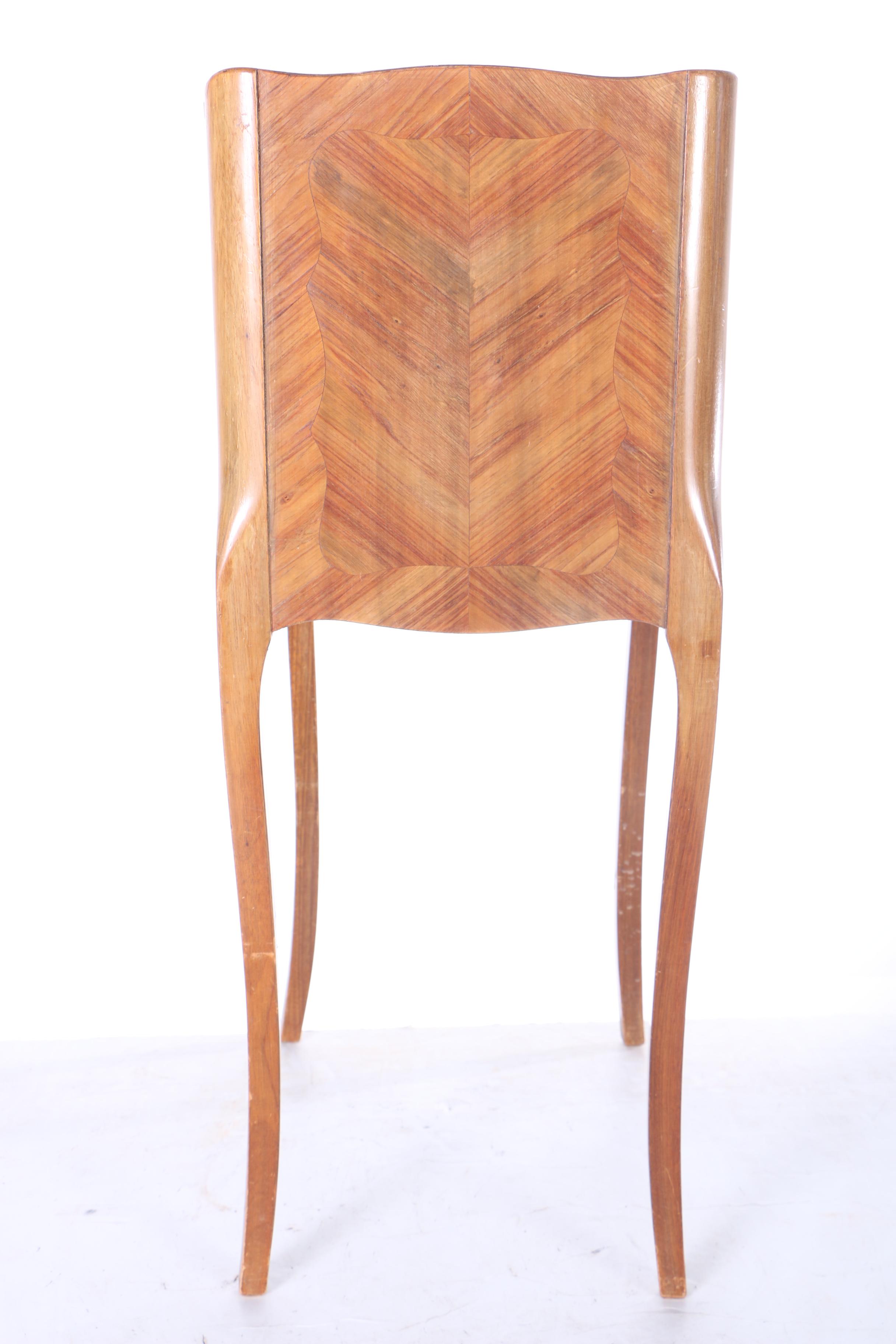 Vintage Louis XV Style Marquetry Side Table