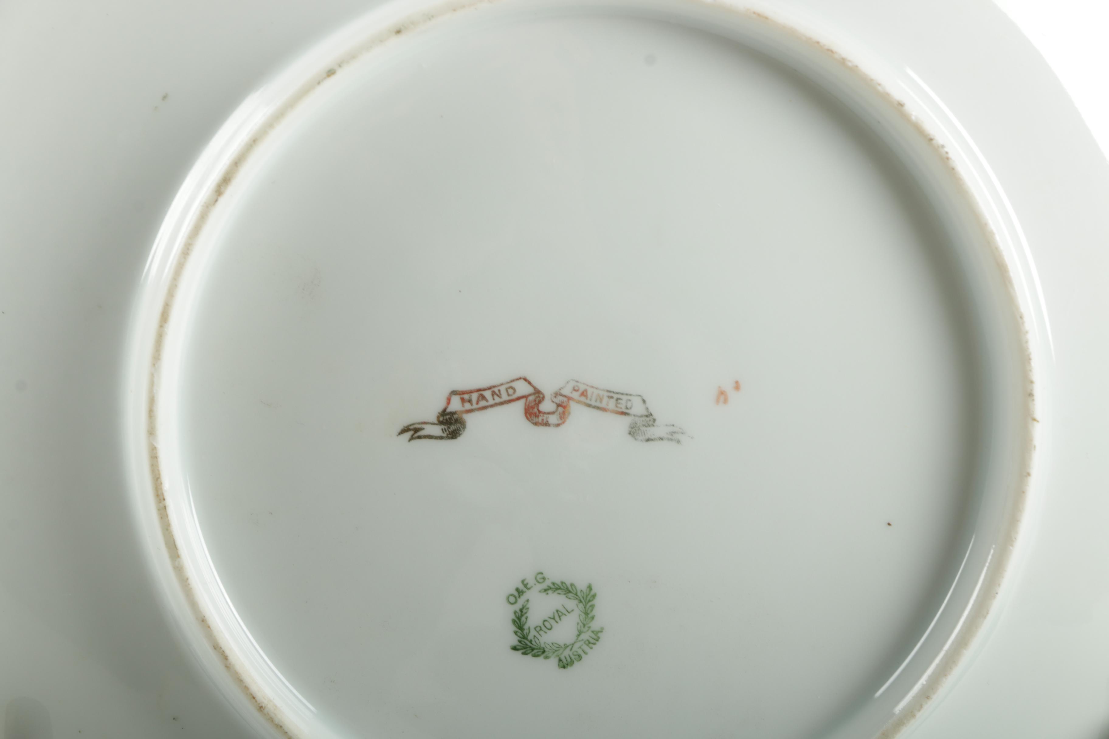 Oscar & Edgar Gutherz Hand Painted Royal Austria Porcelain Plate