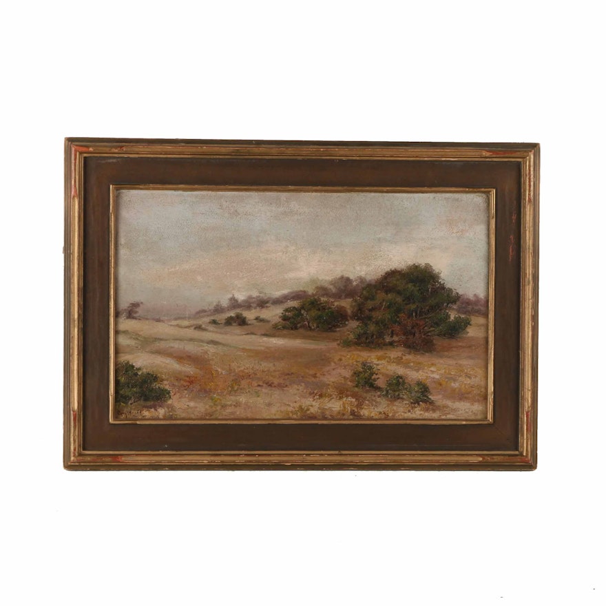 Cora Wright Oil on Panel of a Landscape
