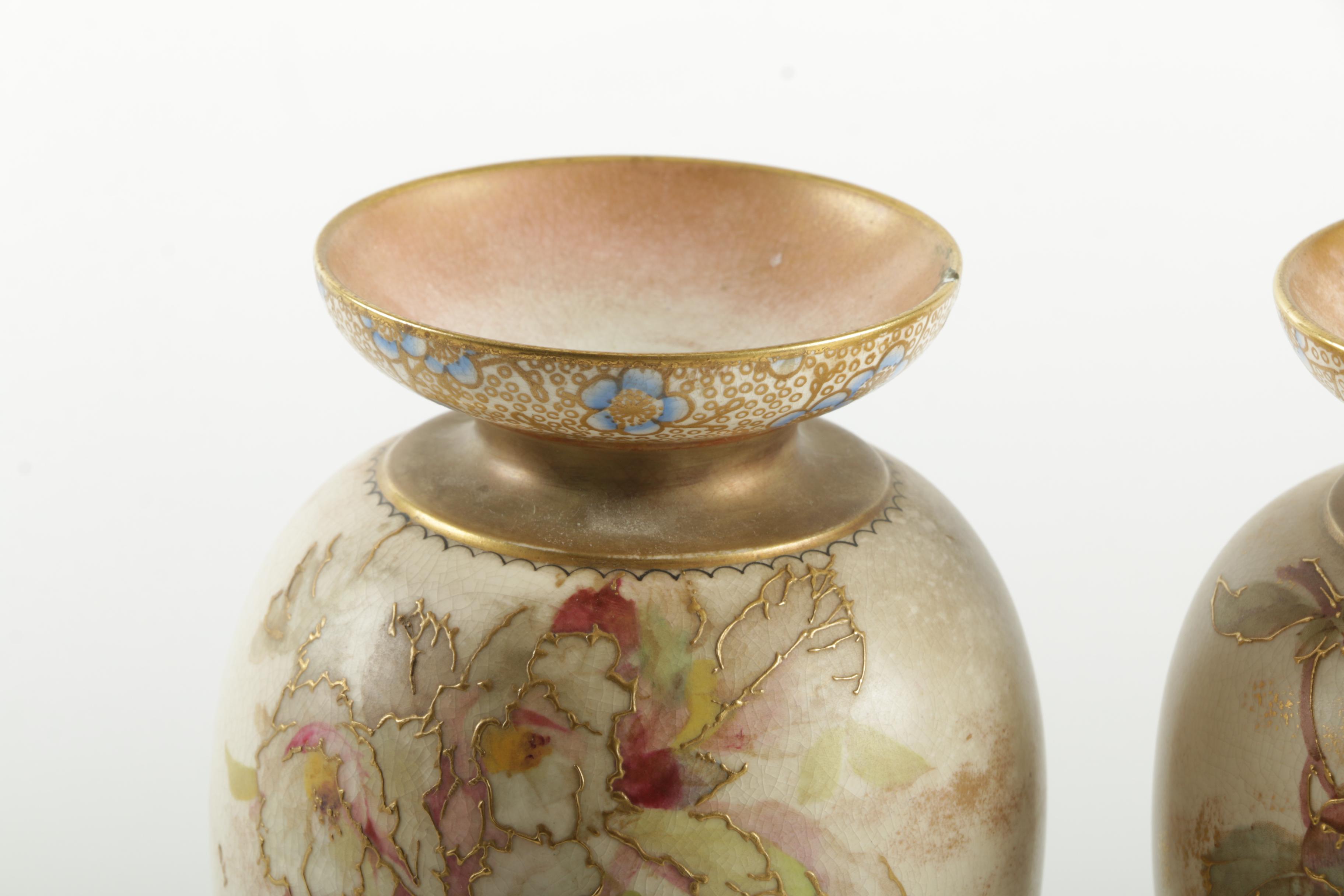 Doulton Burslem Vases Circa 1884