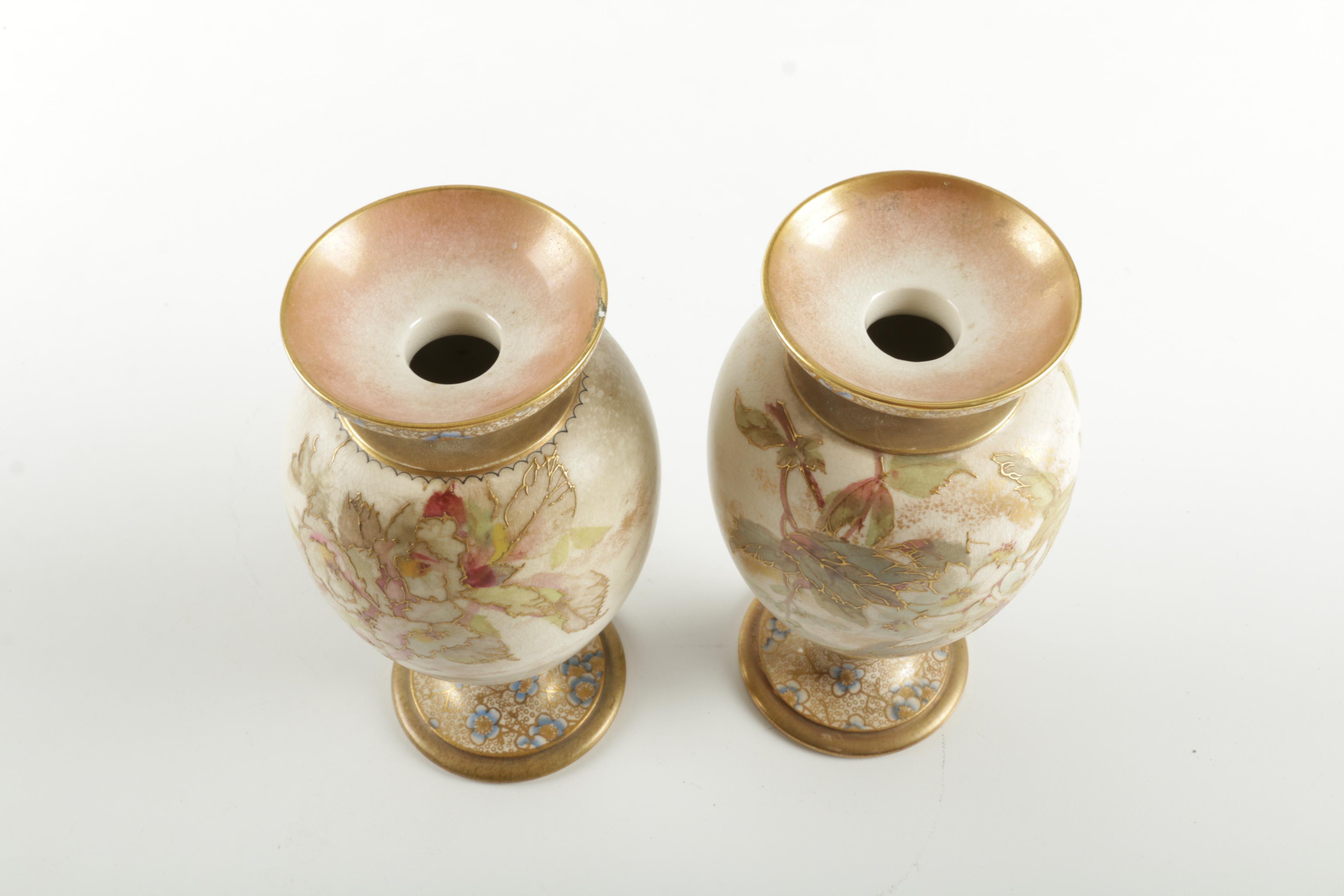 Doulton Burslem Vases Circa 1884