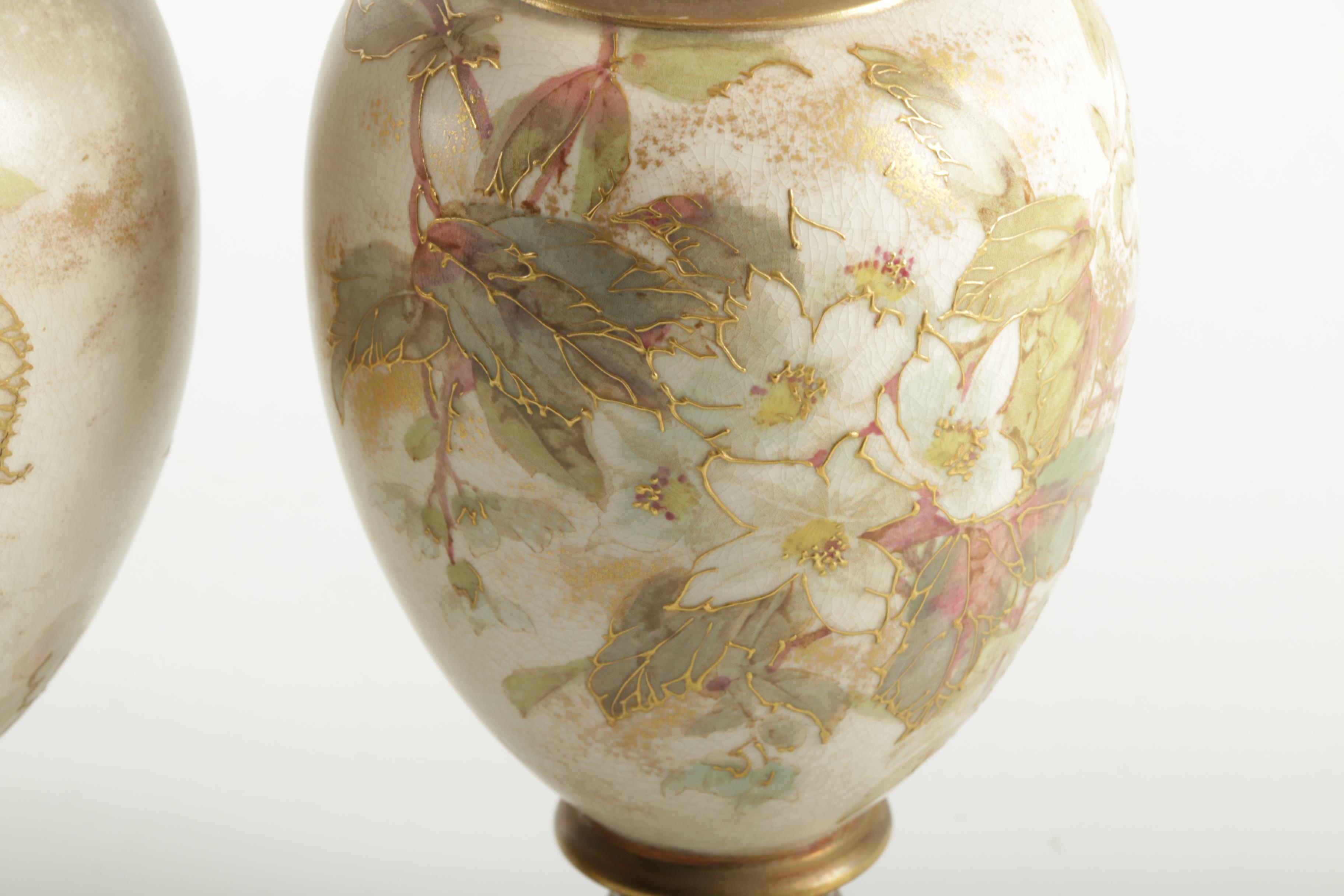 Doulton Burslem Vases Circa 1884