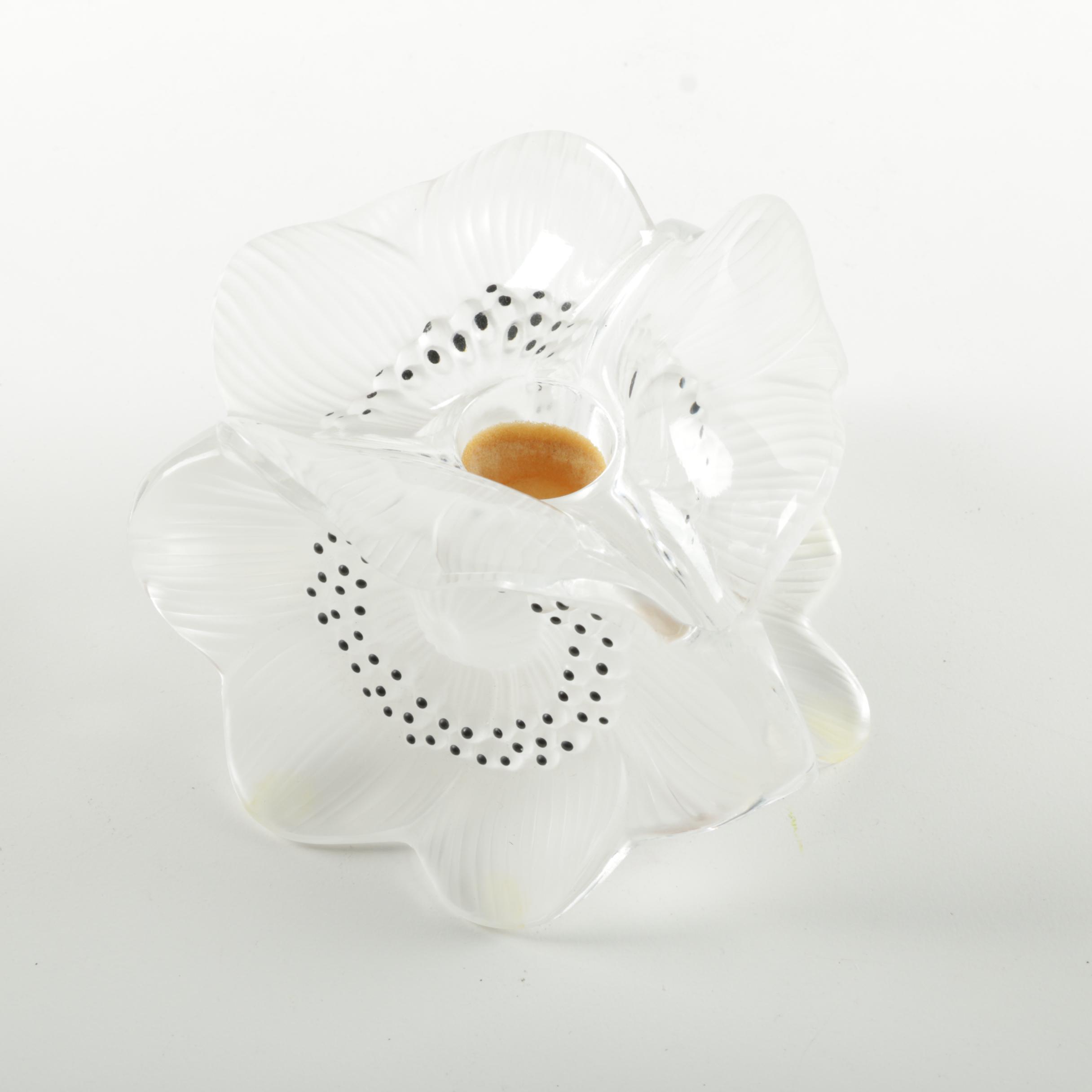 Lalique "Anemone" Candle Holder