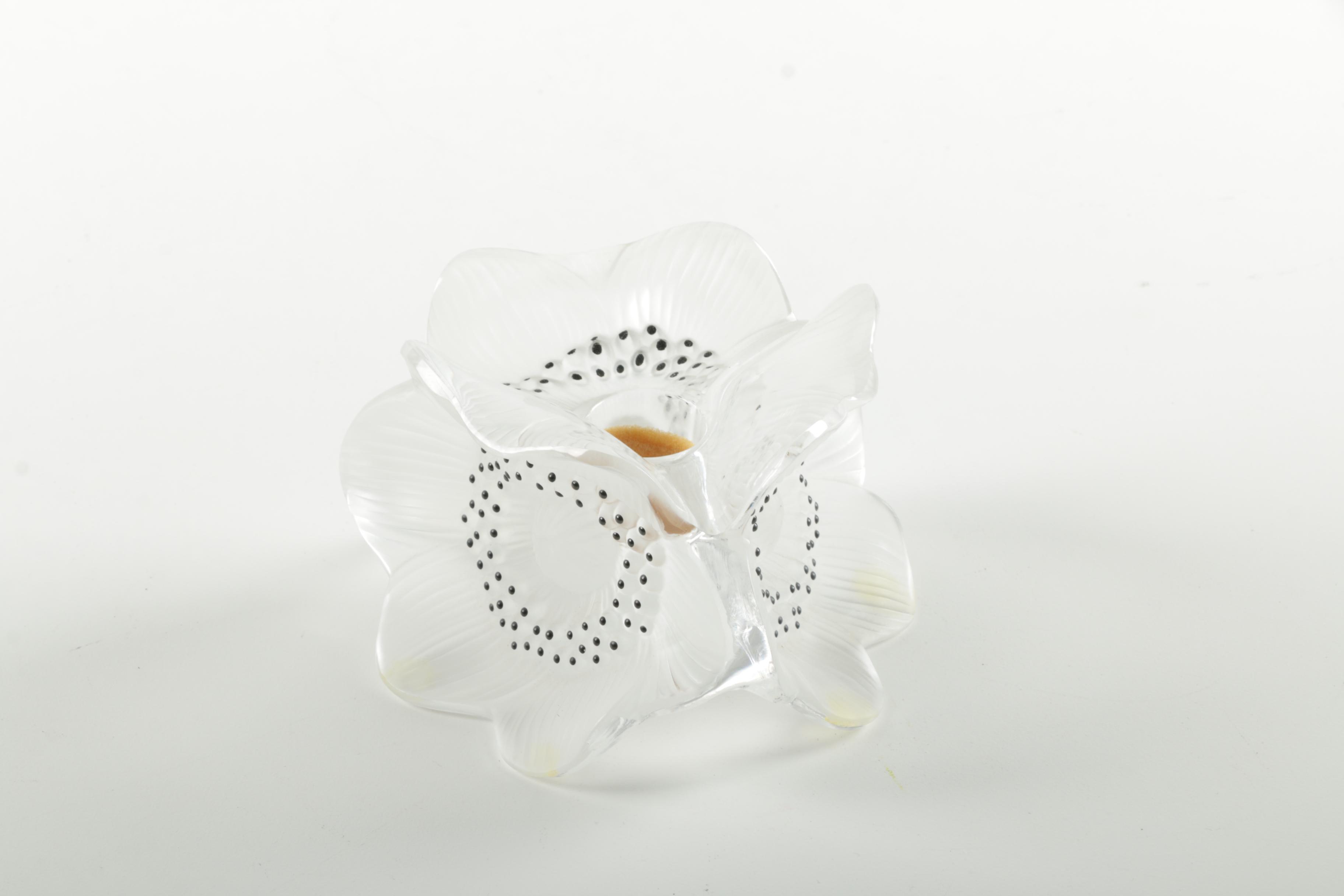 Lalique "Anemone" Candle Holder