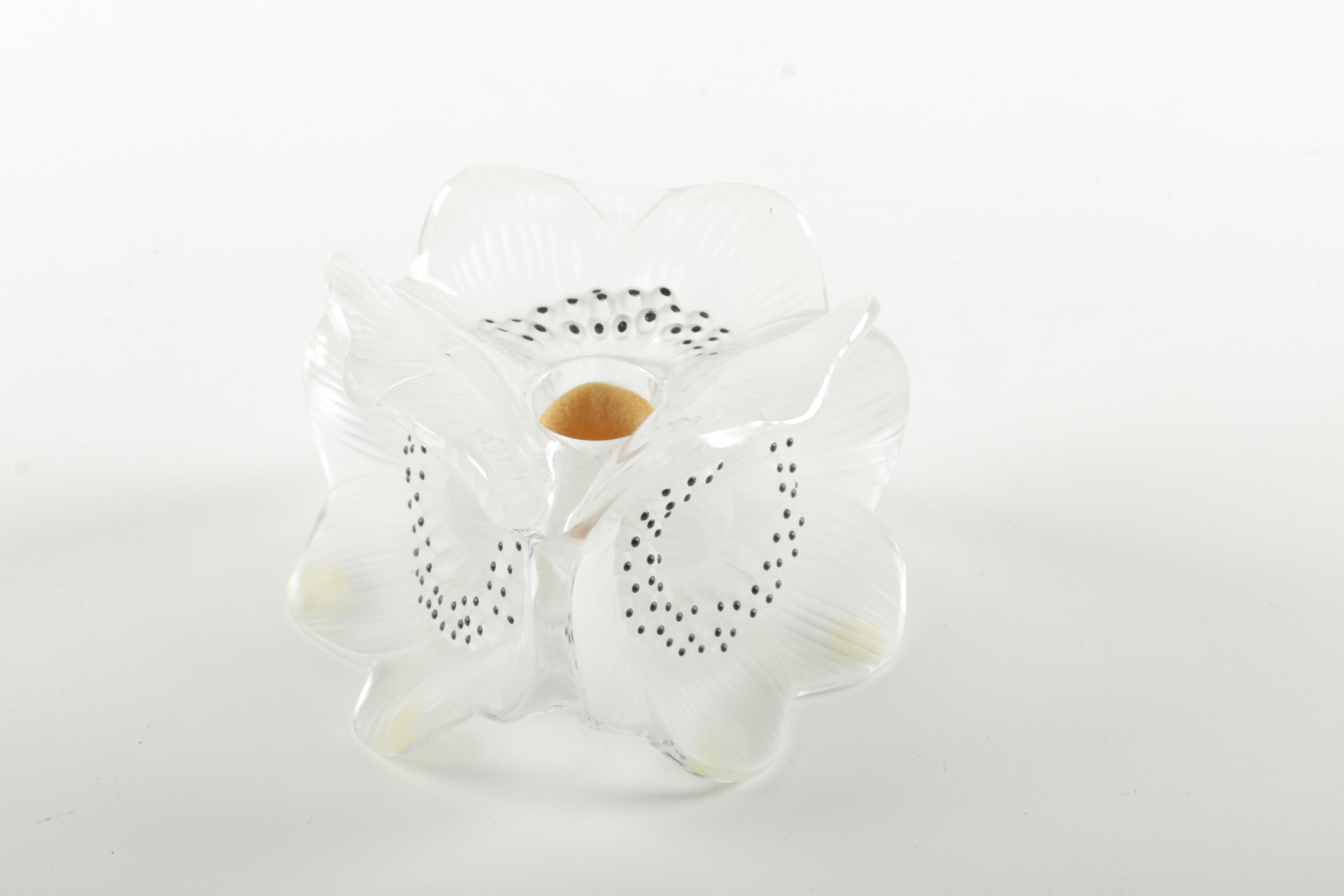 Lalique "Anemone" Candle Holder