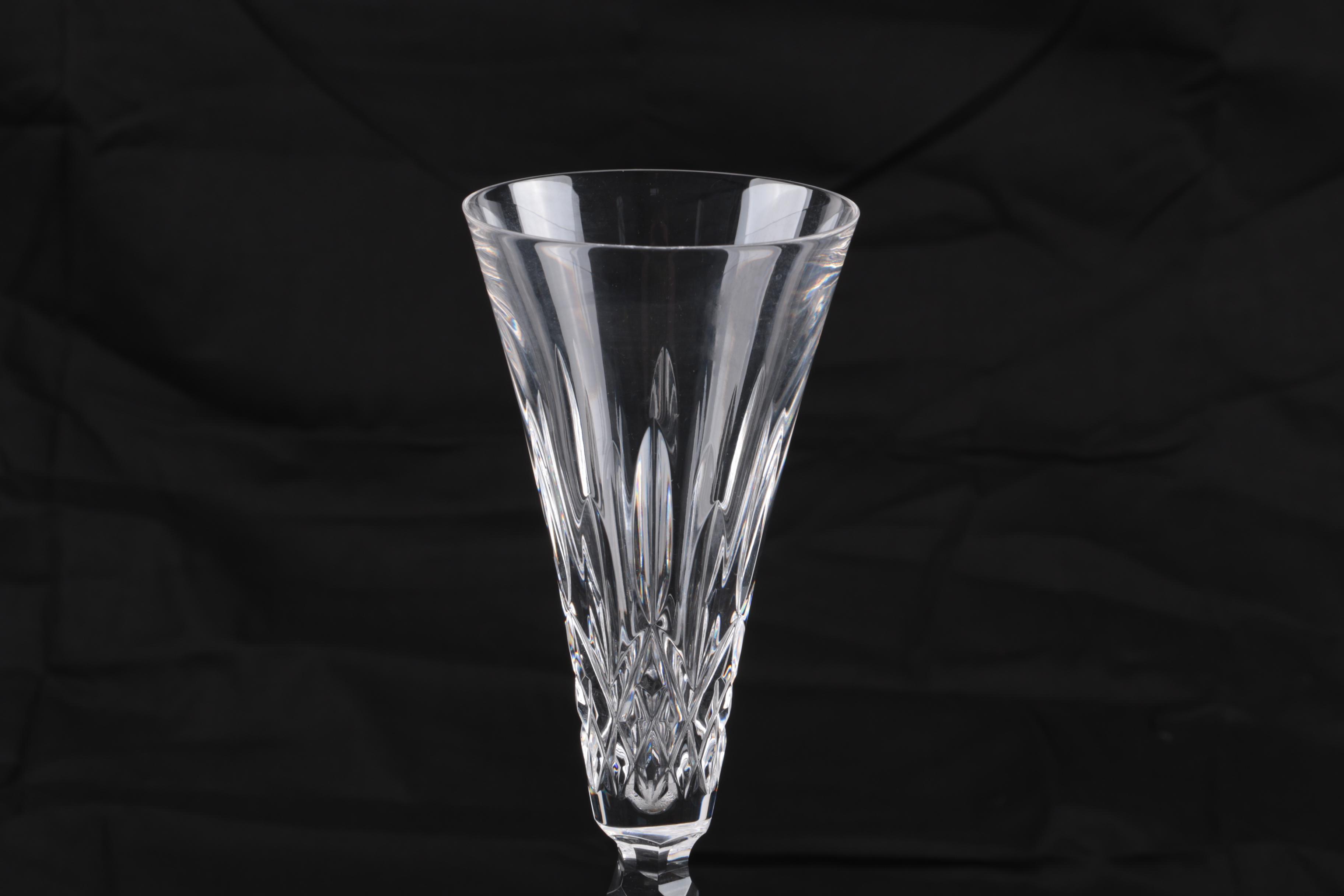 Waterford "Lismore" Cut Crystal Champagne Flutes