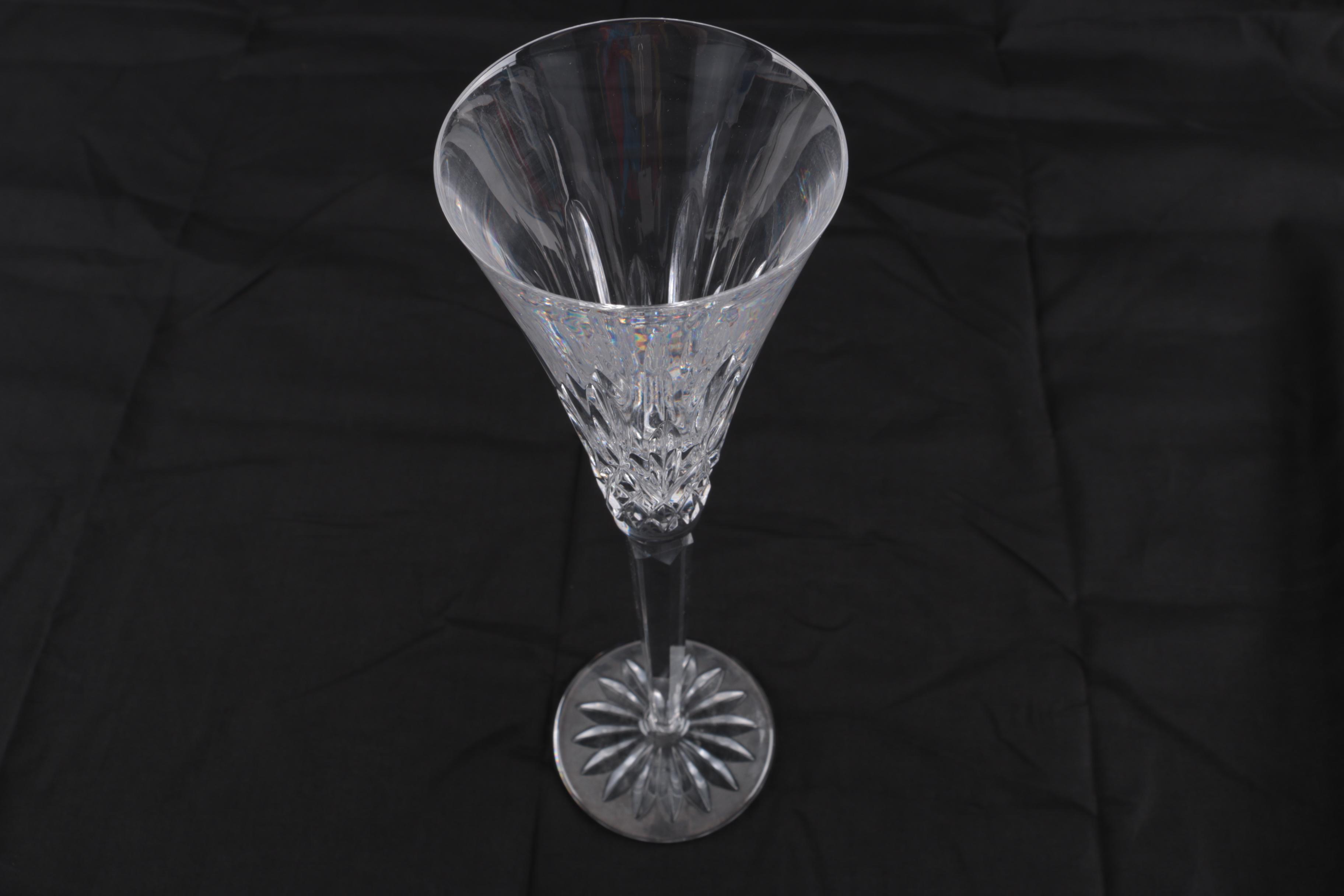 Waterford "Lismore" Cut Crystal Champagne Flutes