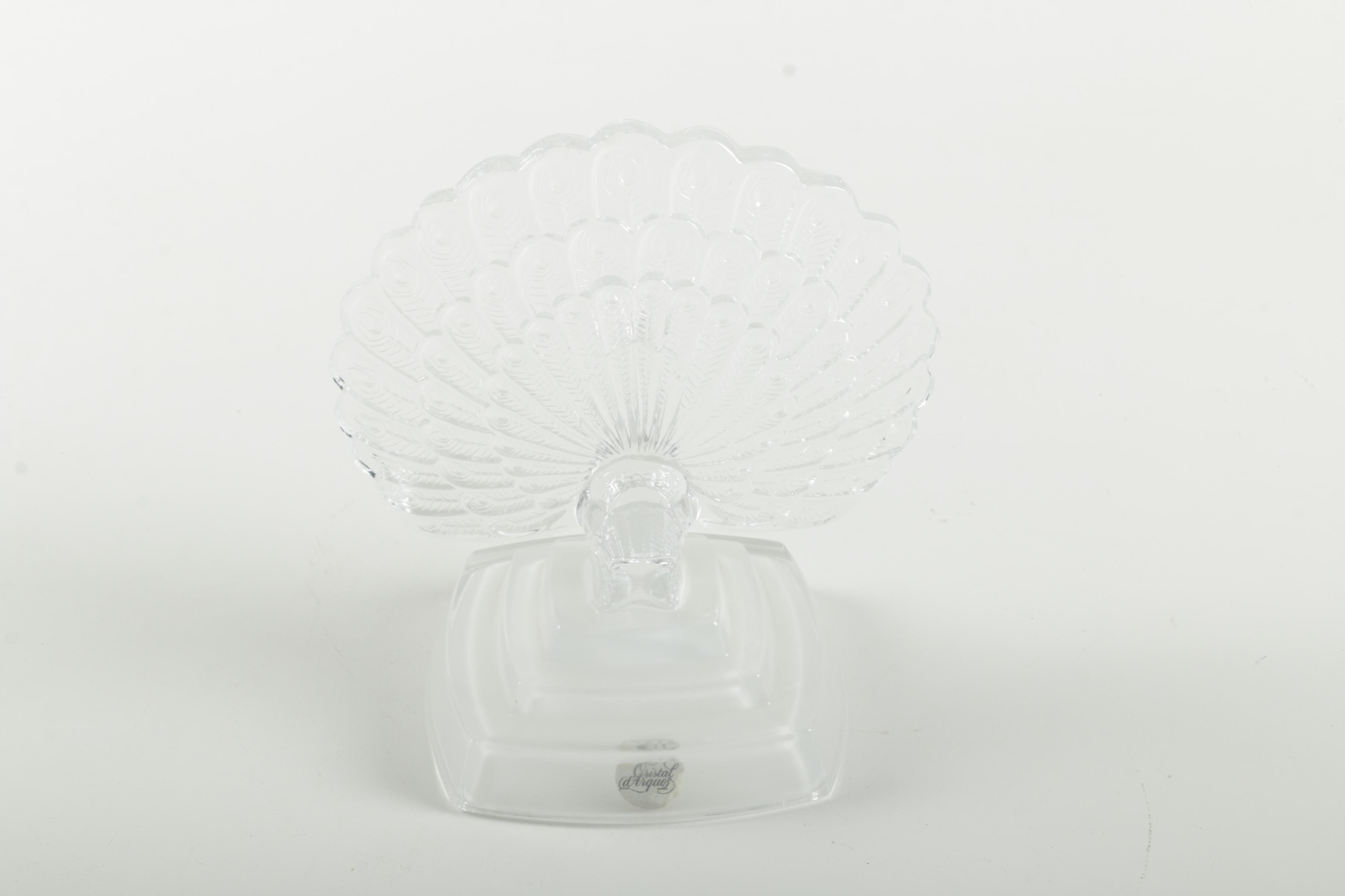Crystal d' Arques Lead Crystal Peacock