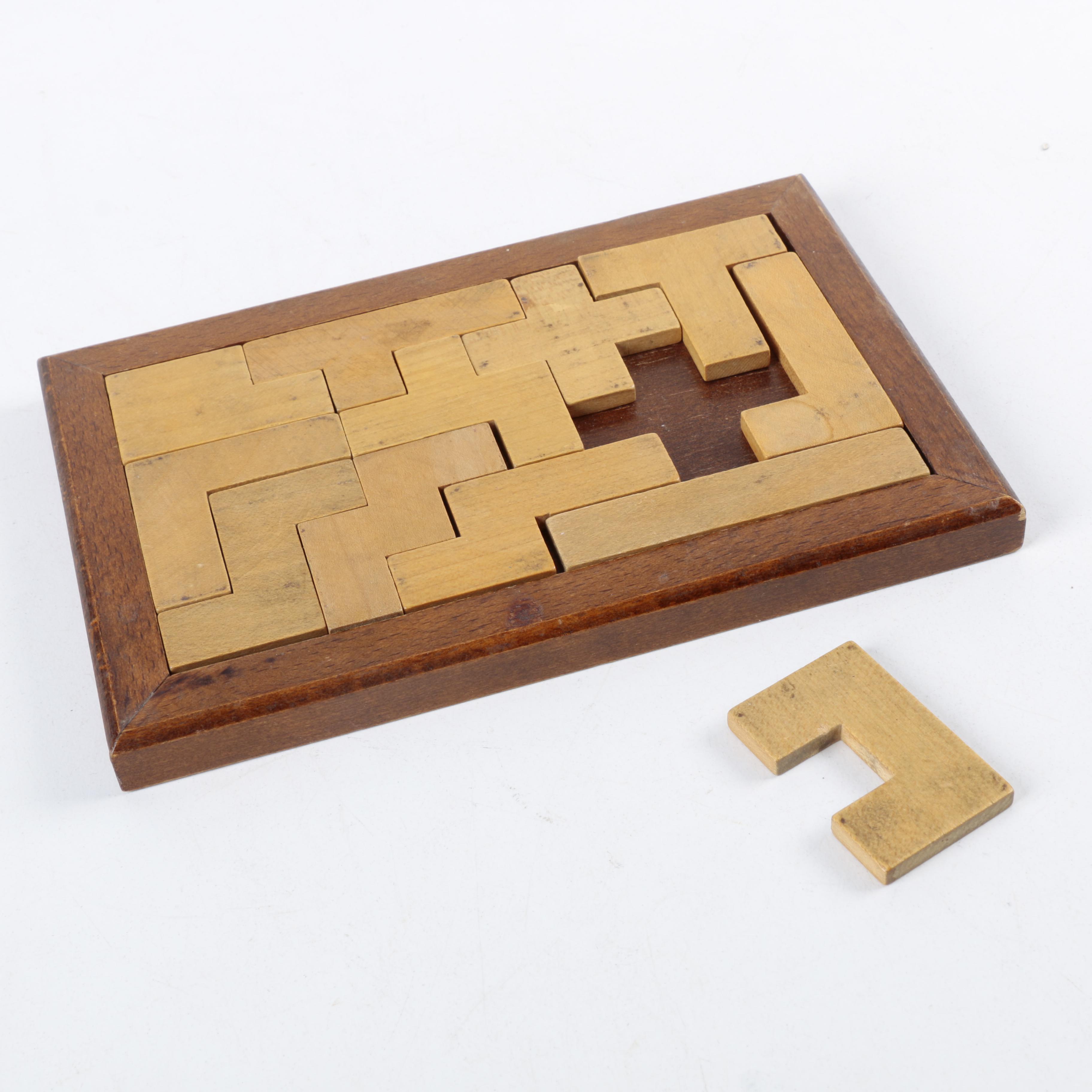 Wooden Puzzle and Stool