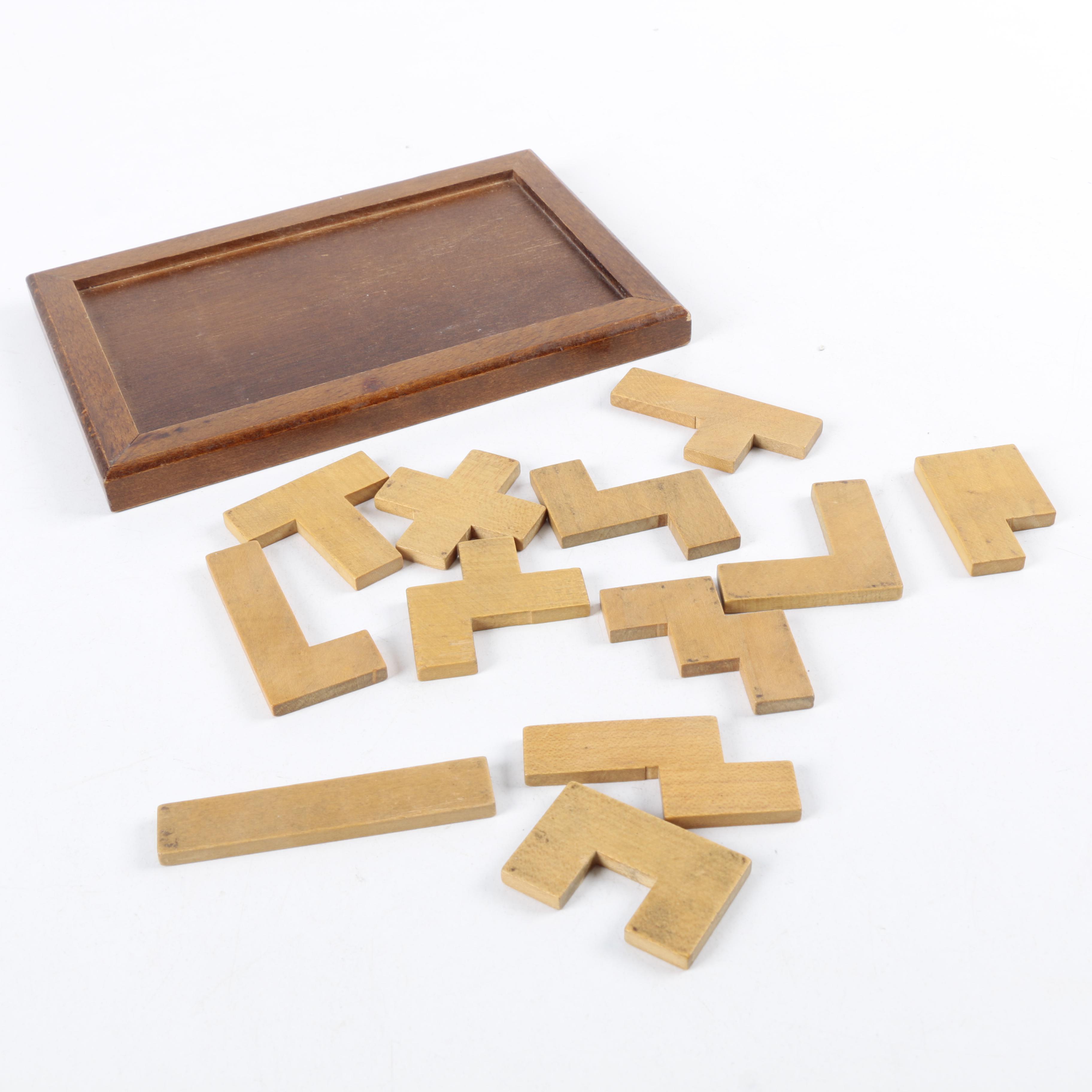 Wooden Puzzle and Stool