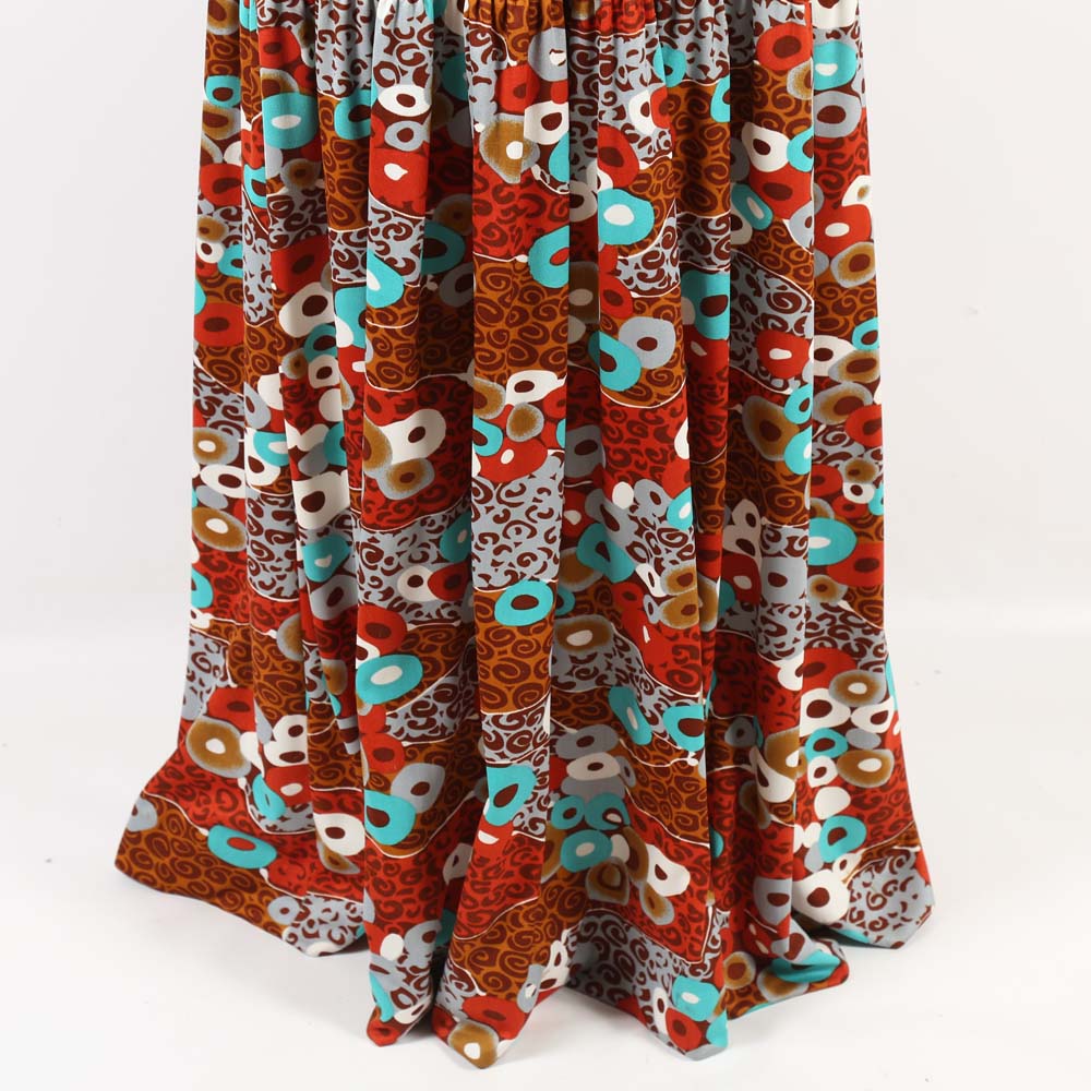 Vintage Meg Madison of New York Bold Multi-Color Print Dress