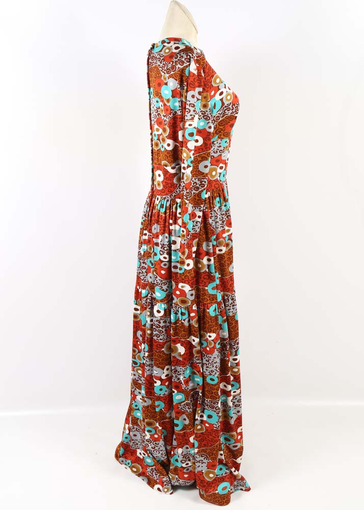 Vintage Meg Madison of New York Bold Multi-Color Print Dress