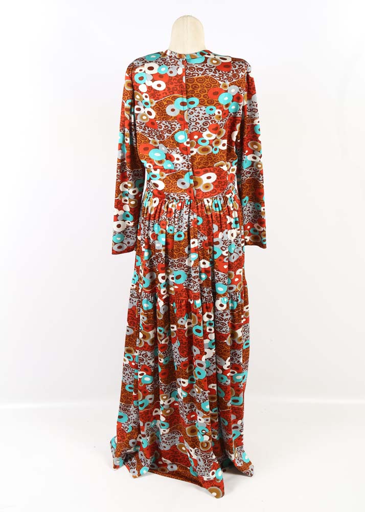 Vintage Meg Madison of New York Bold Multi-Color Print Dress