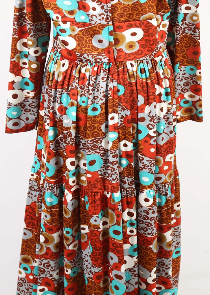 Vintage Meg Madison of New York Bold Multi-Color Print Dress