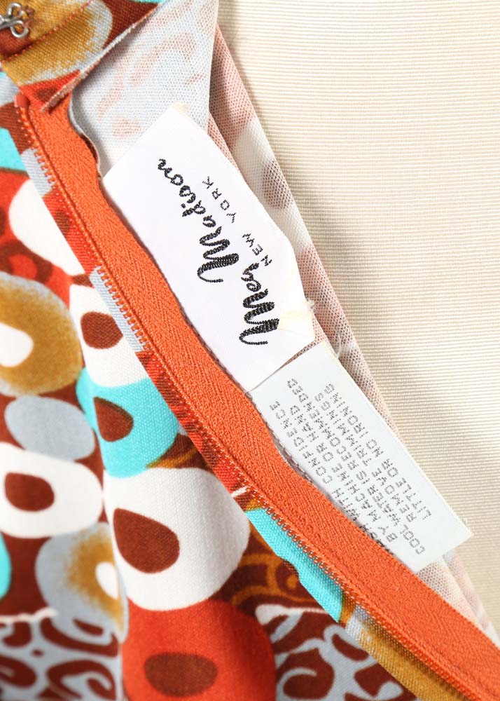 Vintage Meg Madison of New York Bold Multi-Color Print Dress