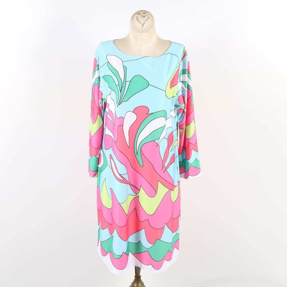 Parisou Mod Style Multi-Color Print Shift Dress