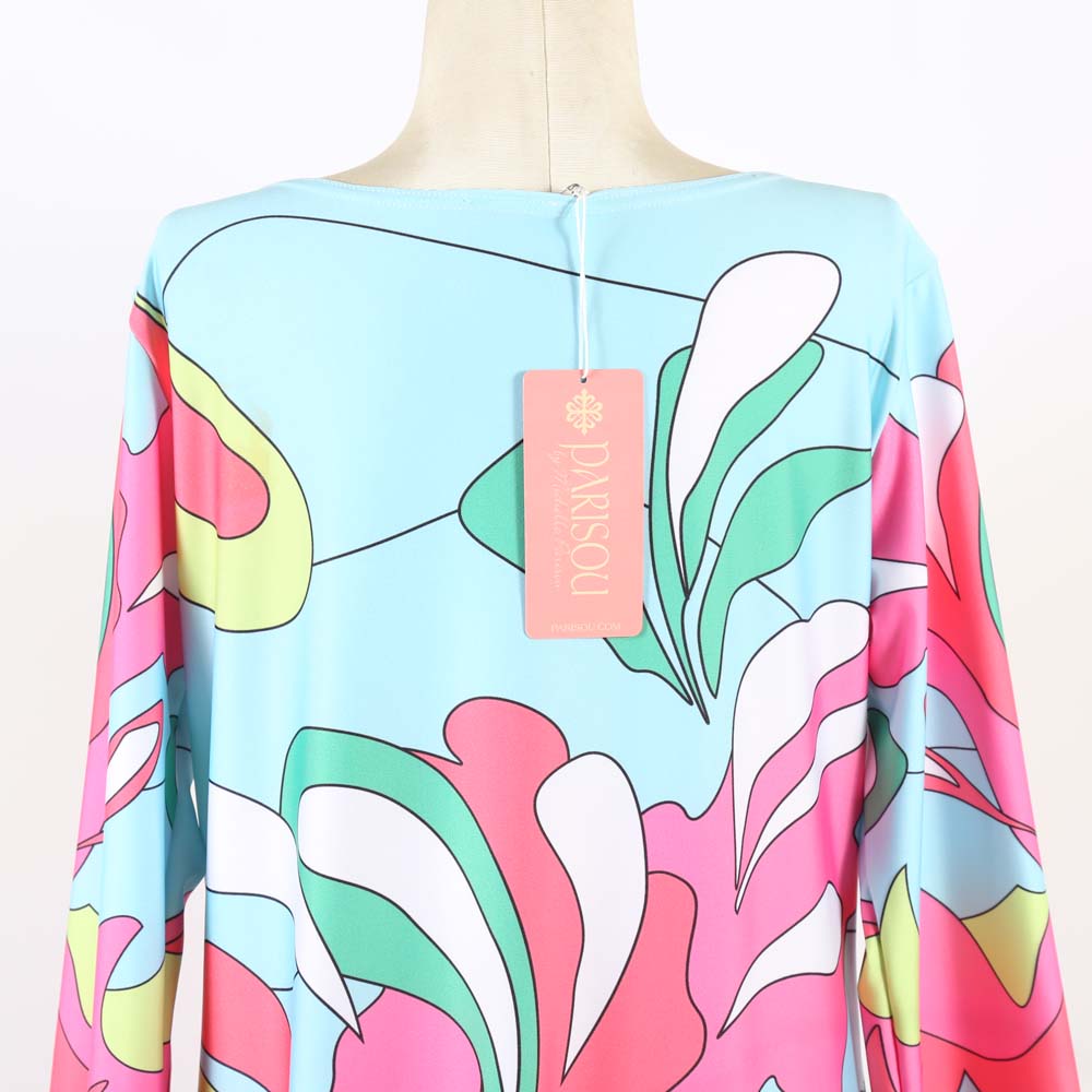 Parisou Mod Style Multi-Color Print Shift Dress