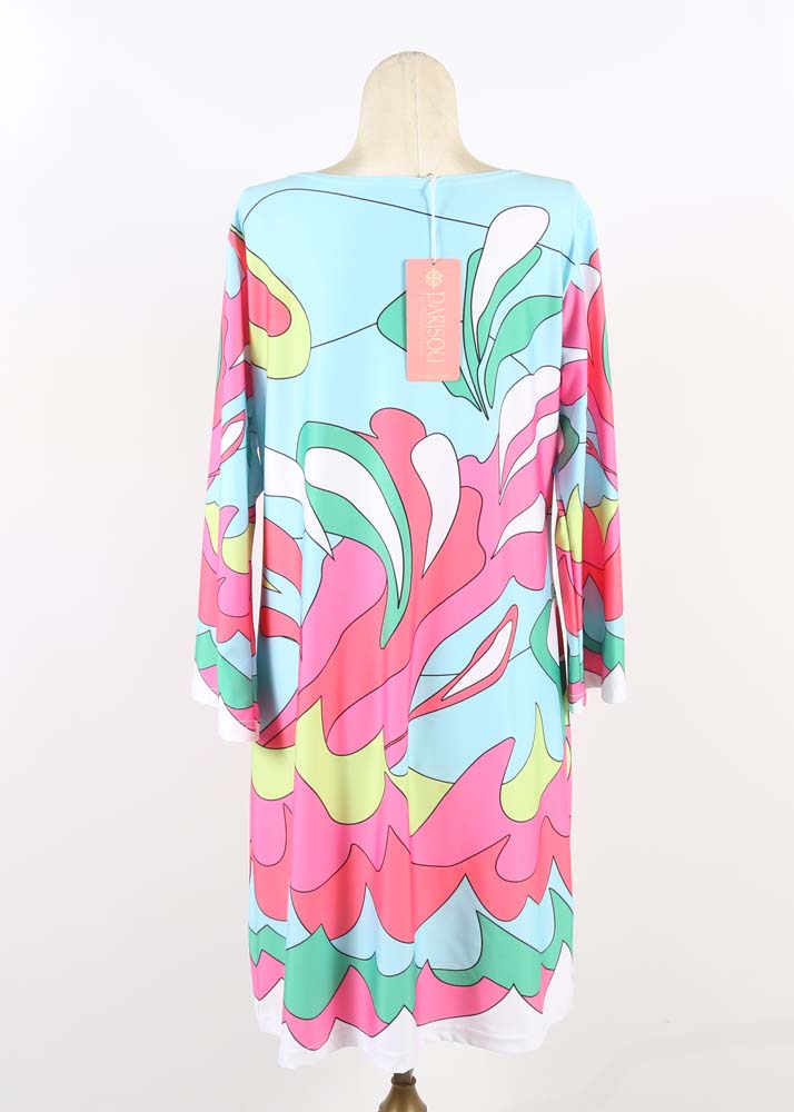 Parisou Mod Style Multi-Color Print Shift Dress