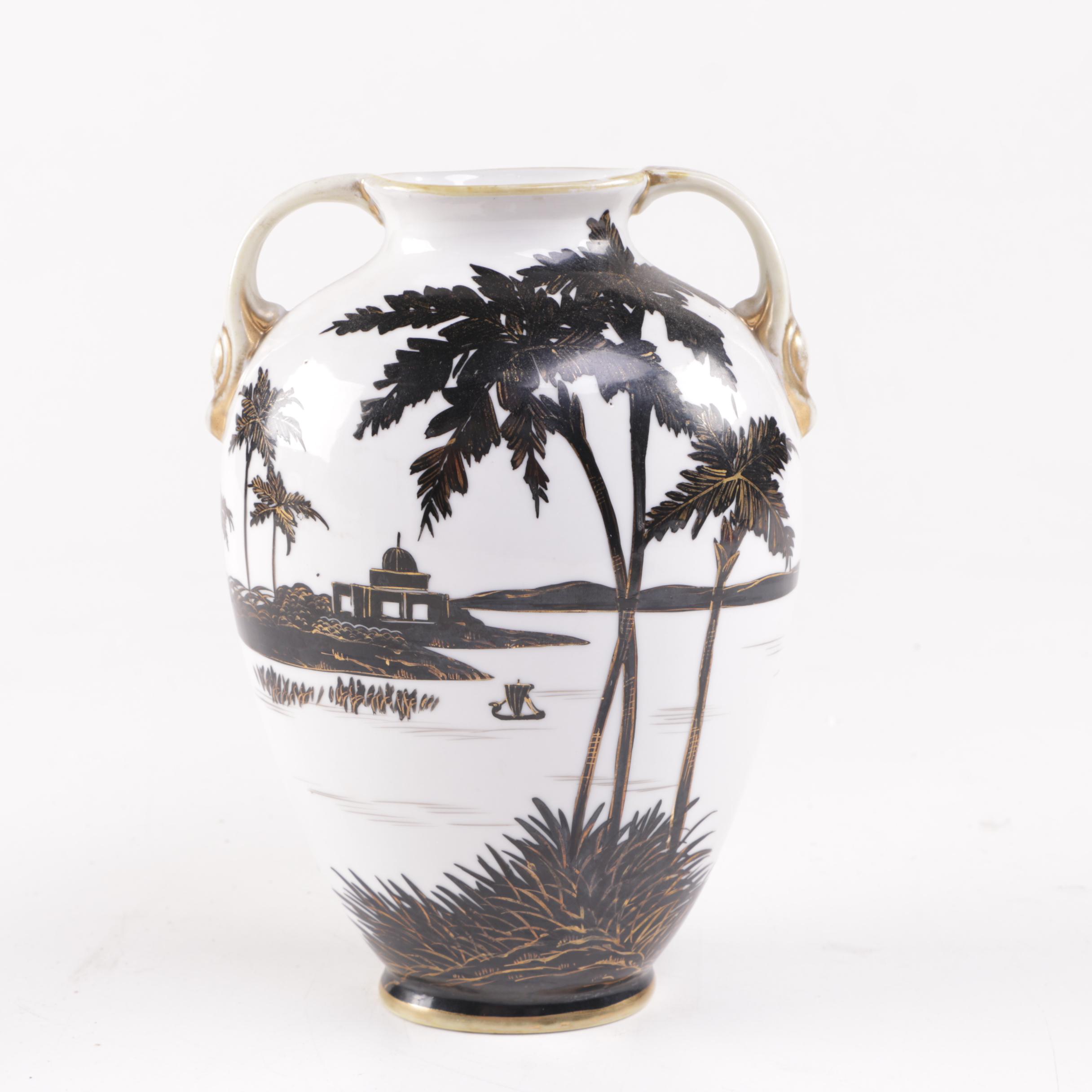 Hand-painted Nippon Porcelain Vase