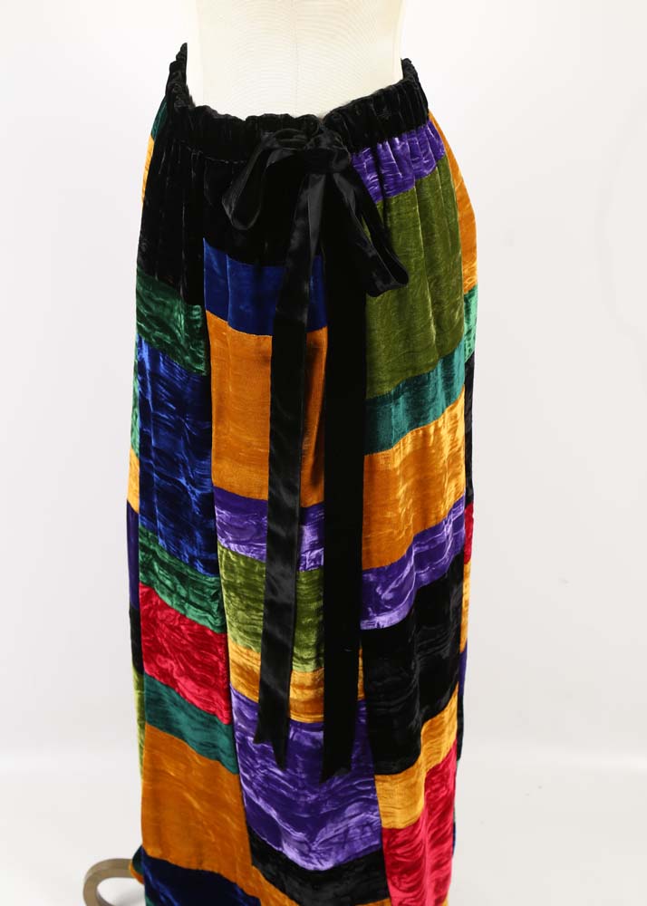 Vintage Mr. Hank Patchwork Velvet Skirt