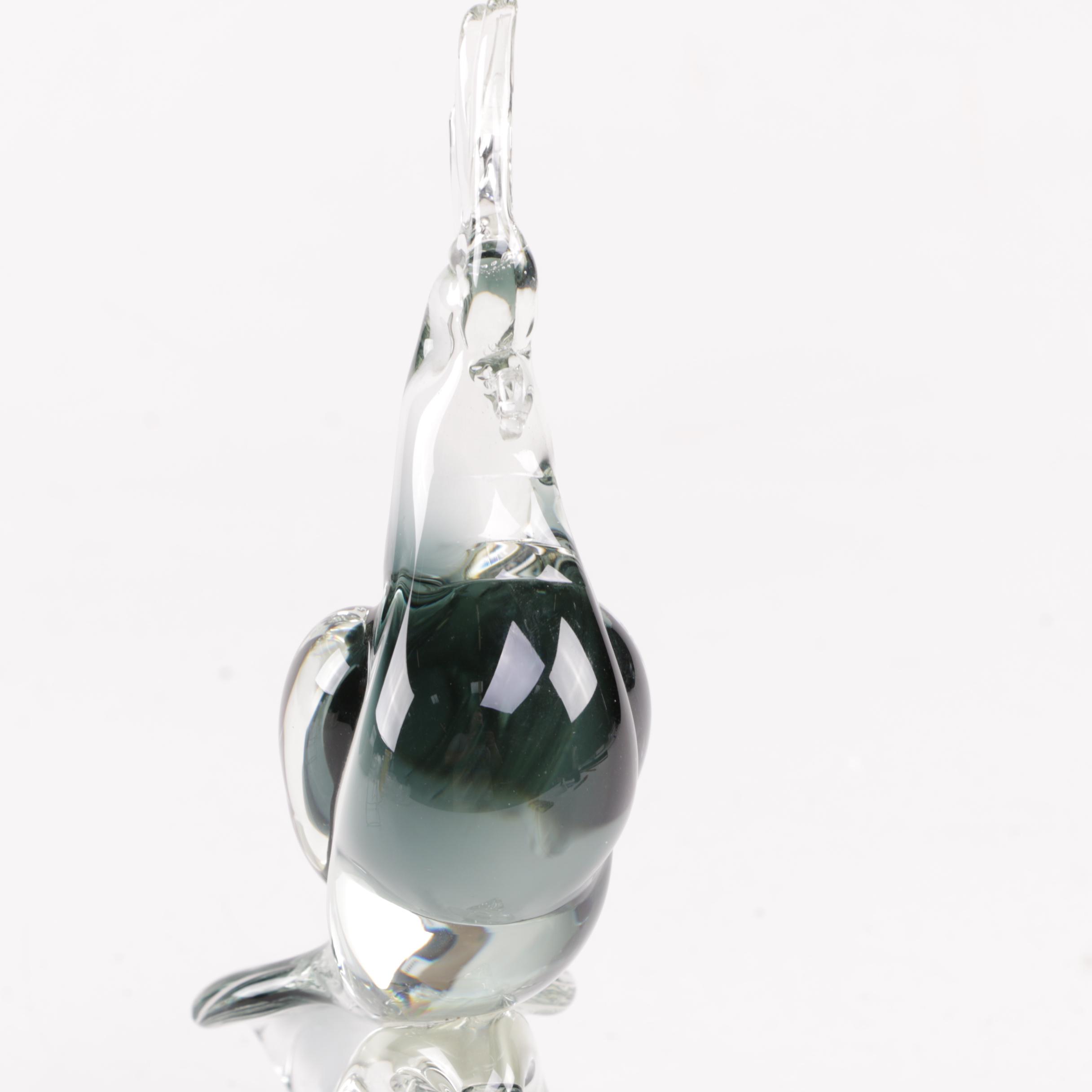 Art Glass Cockatoo Figurine