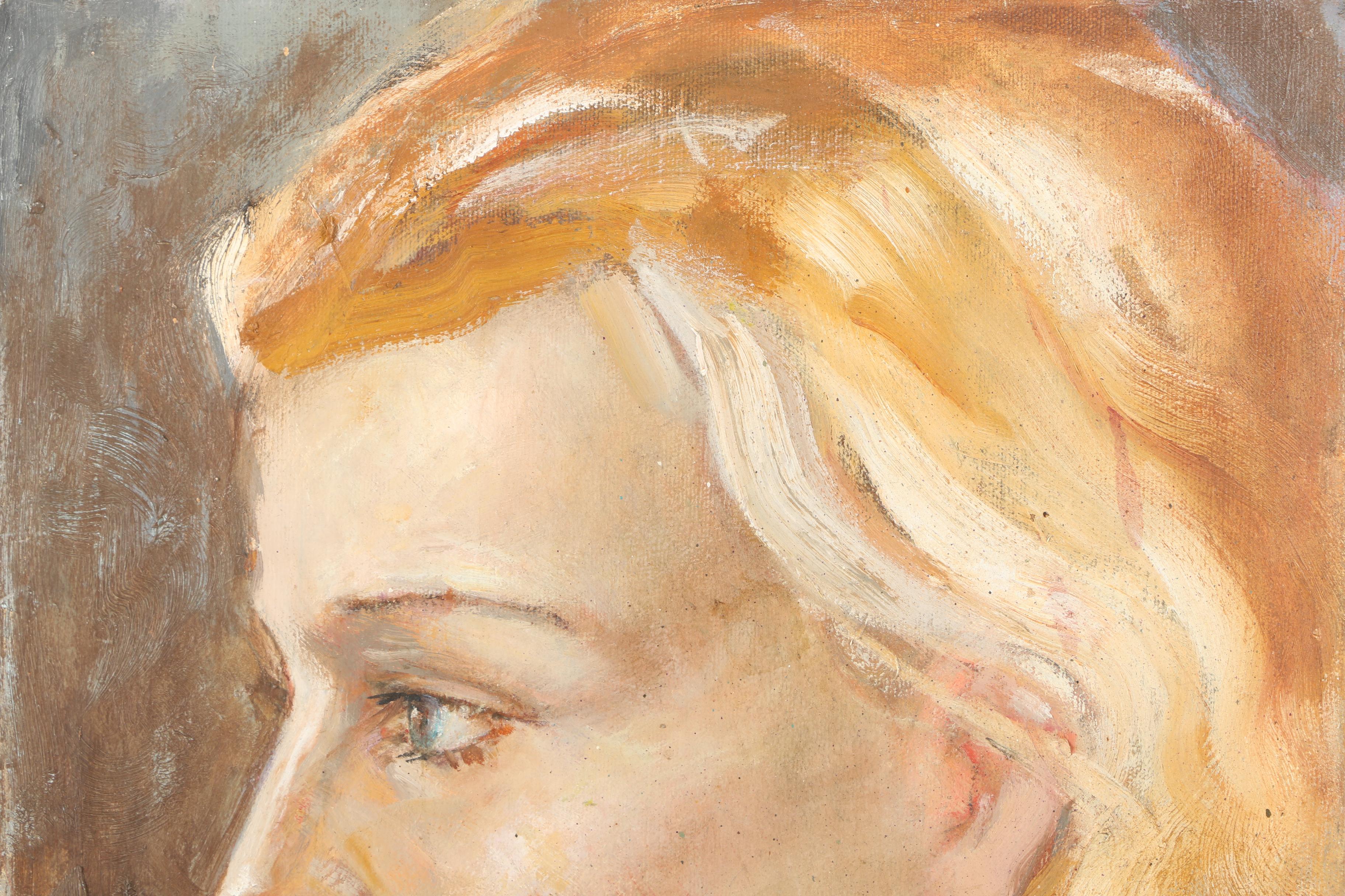 Tanka Kryjevski Oil Portrait of a Young Woman "Face"