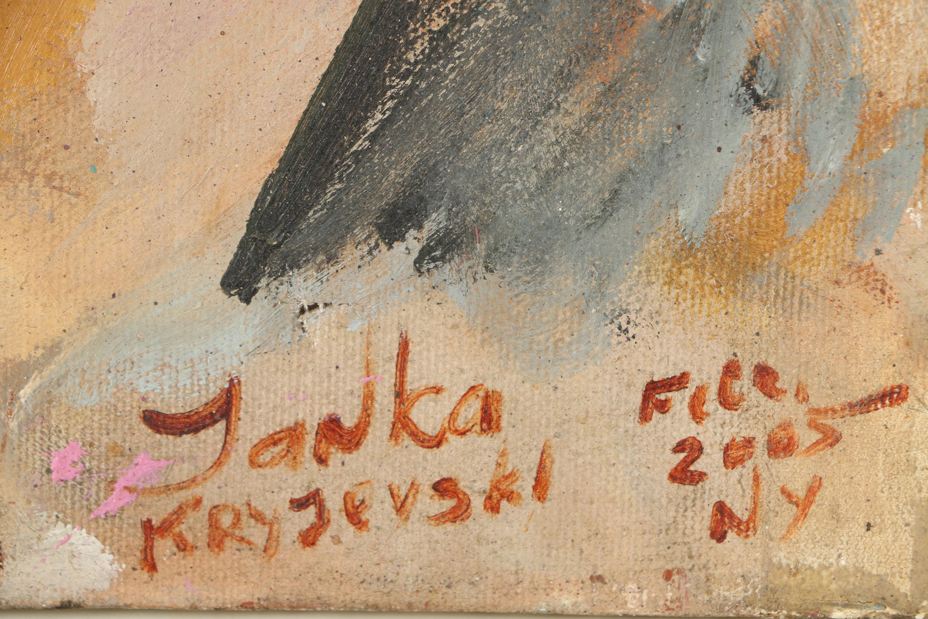 Tanka Kryjevski Oil Portrait of a Young Woman "Face"