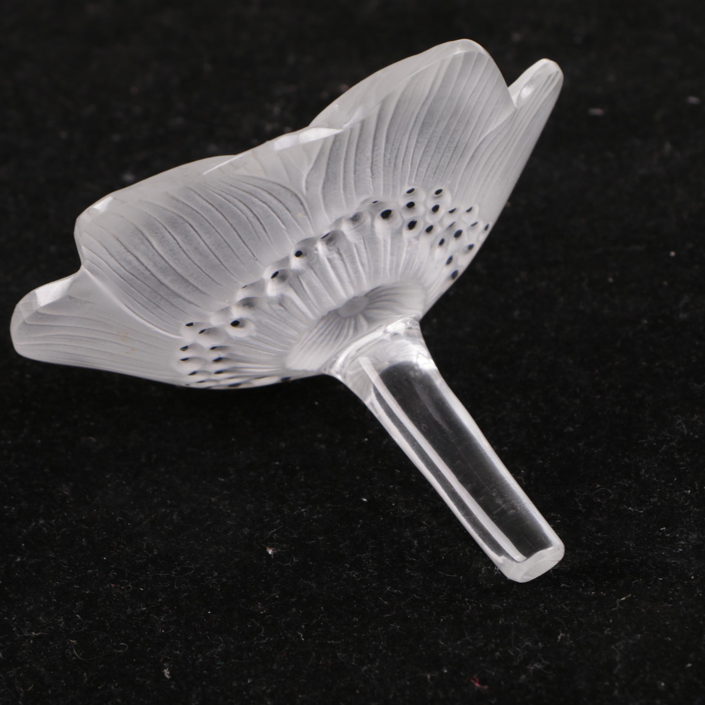 Lalique Crystal "Anemone" Paperweight