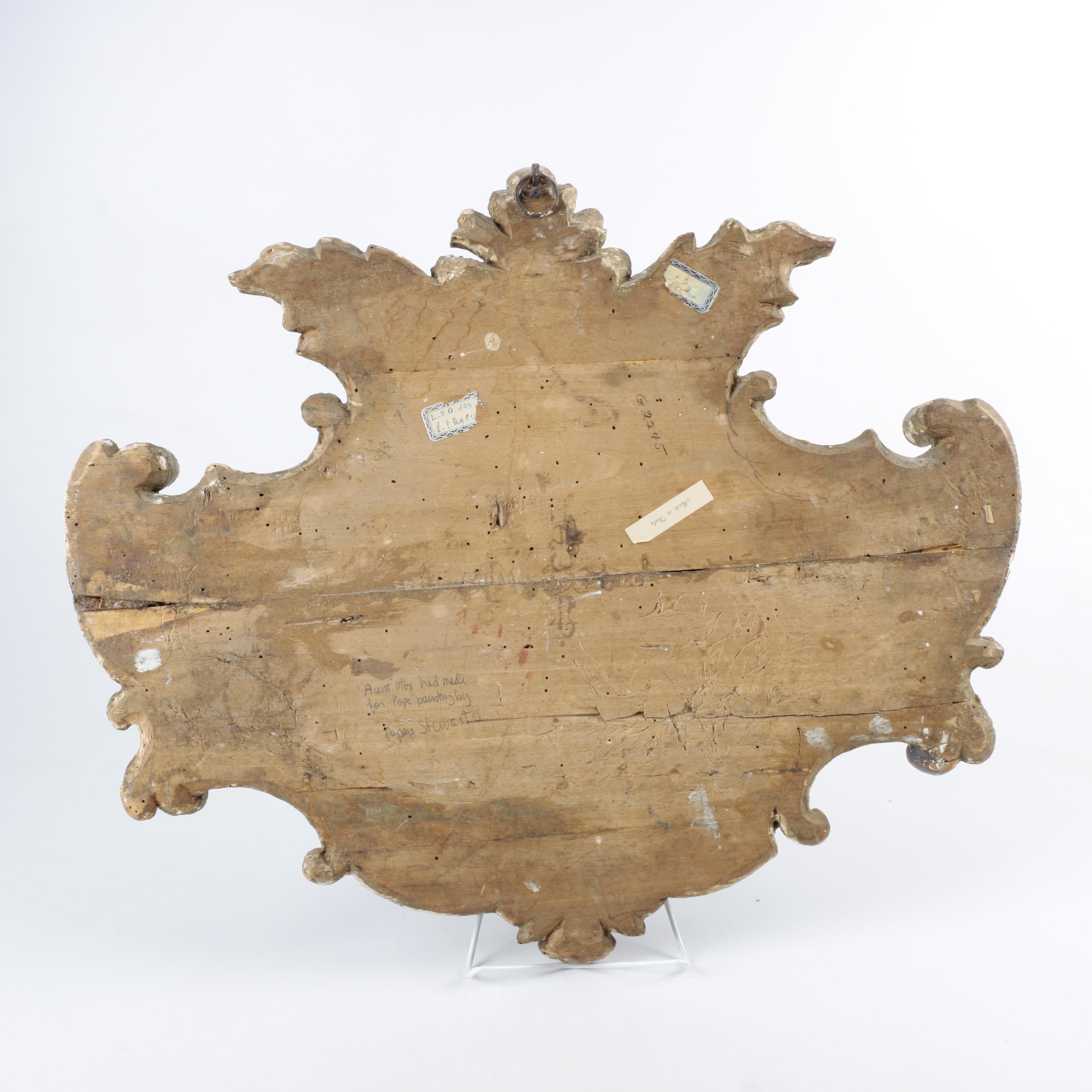 Vintage Italian Wooden Sign