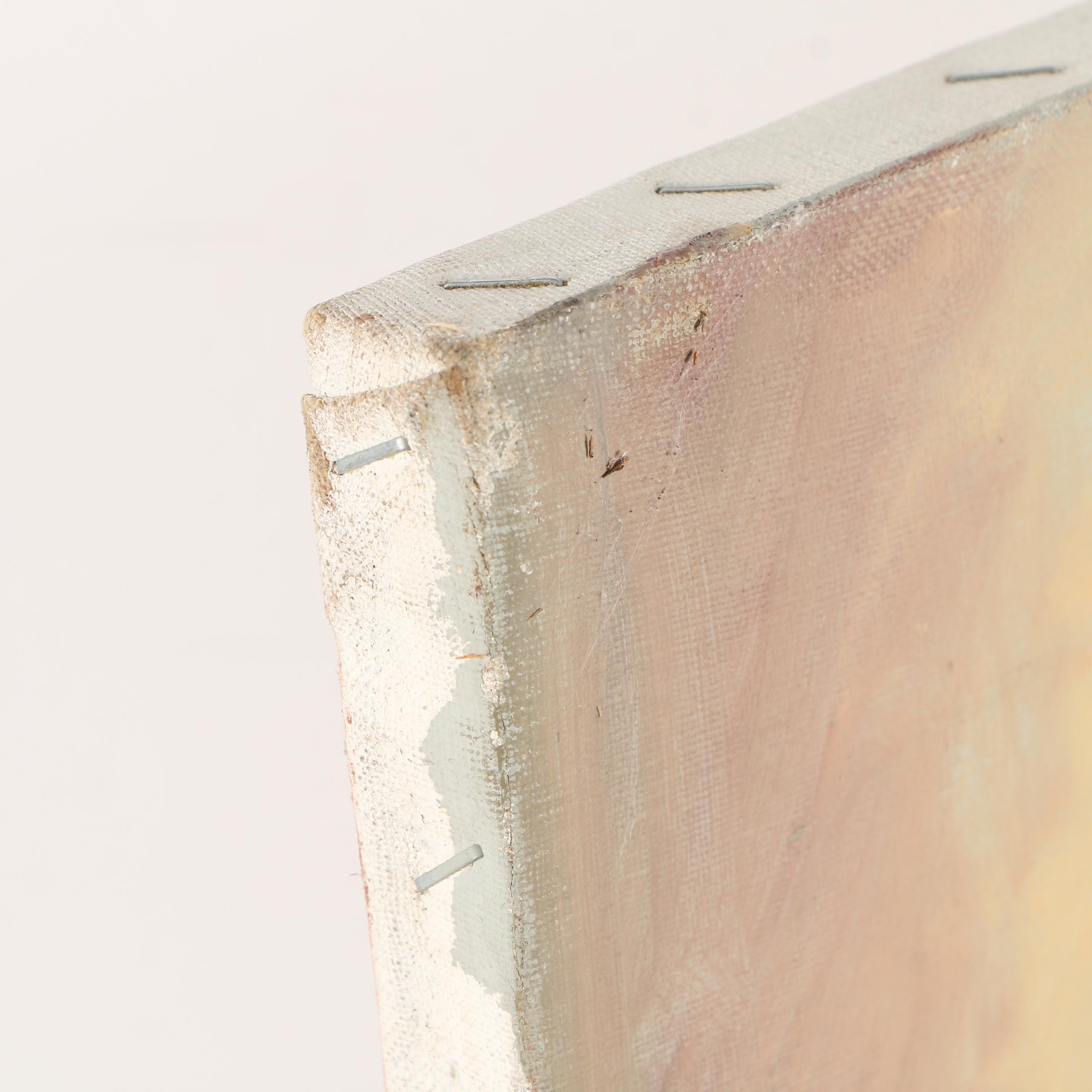 R. Klemm Oil Painting of Young Woman