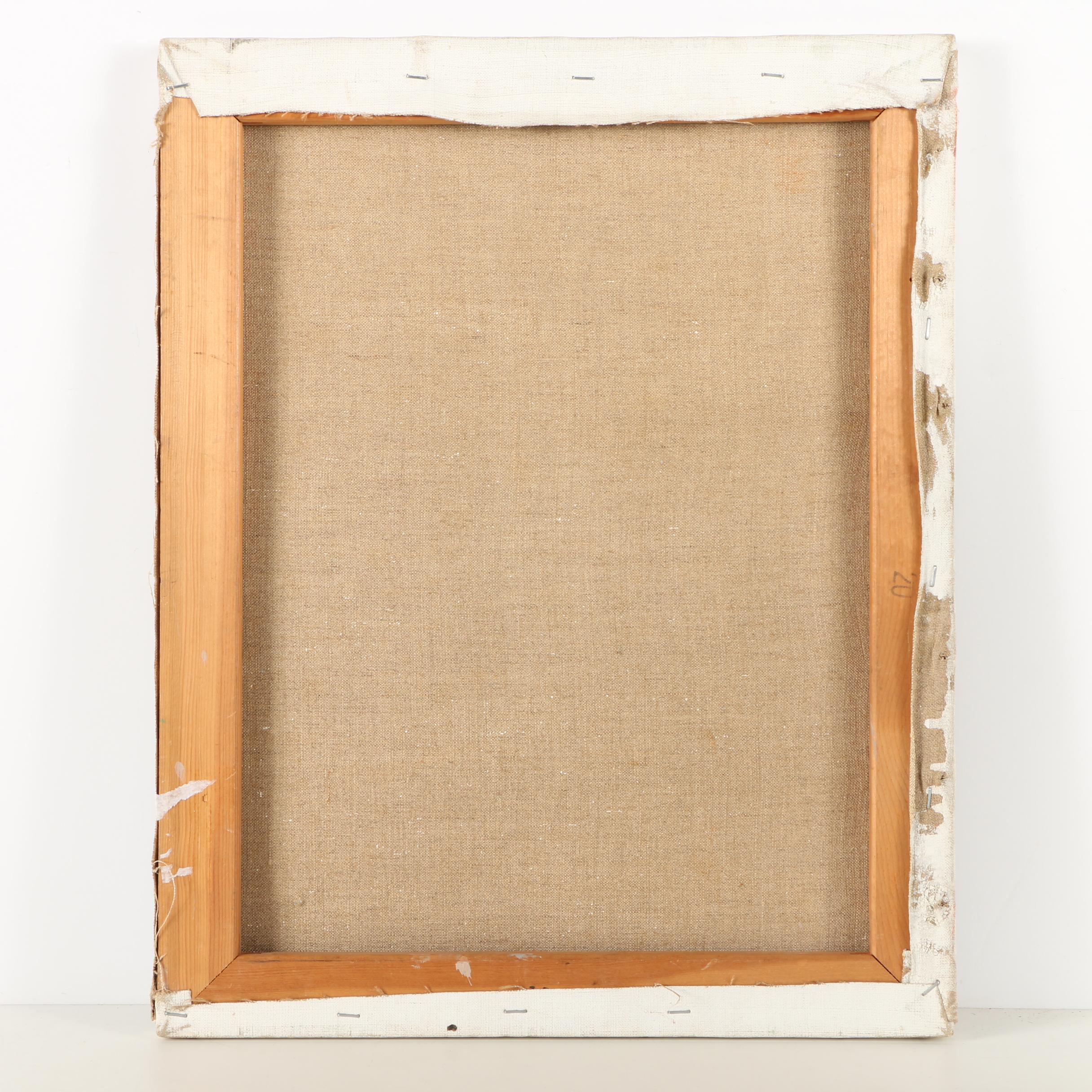 R. Klemm Oil Painting of Young Woman