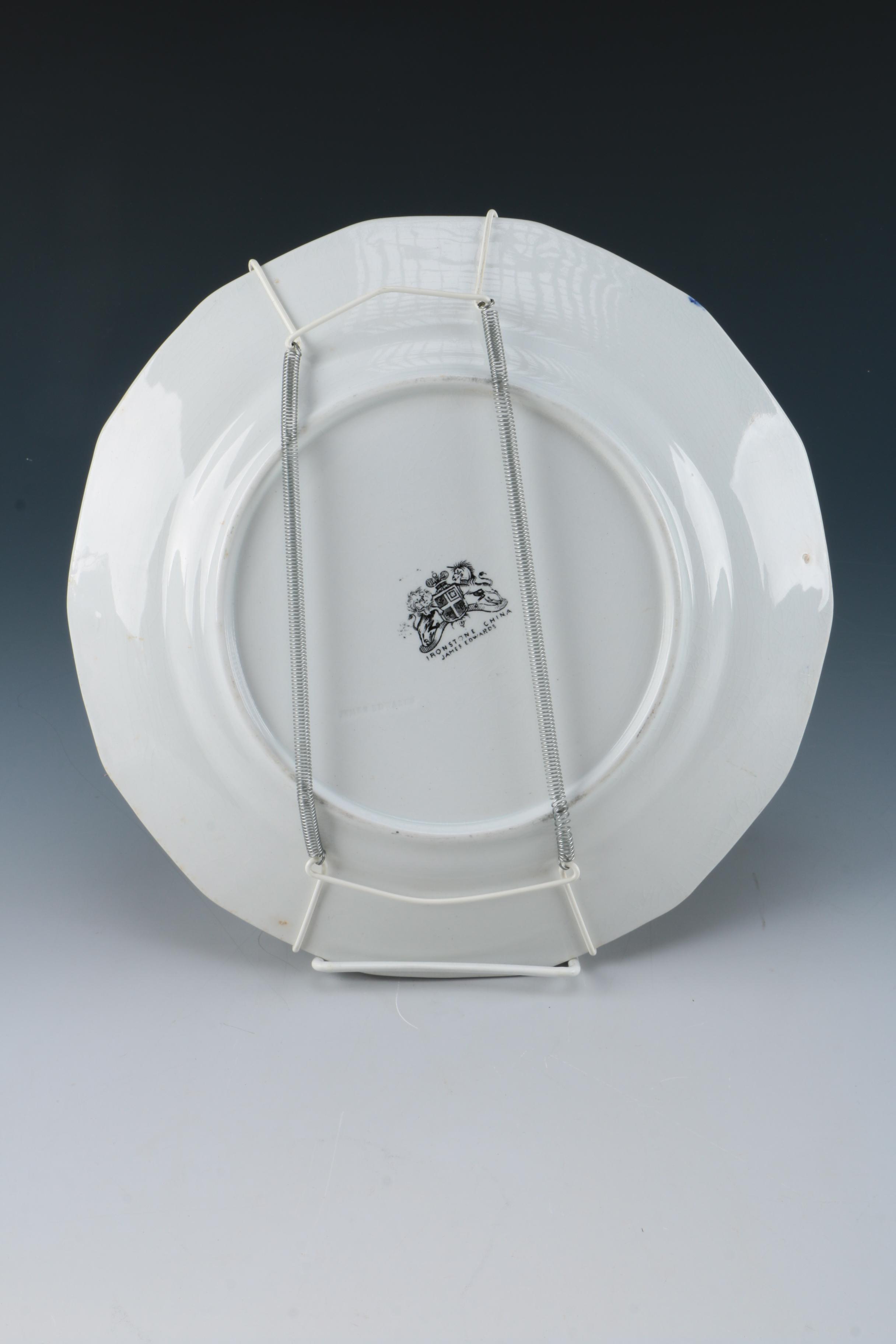 James Edwards Ironstone Dinner Plates