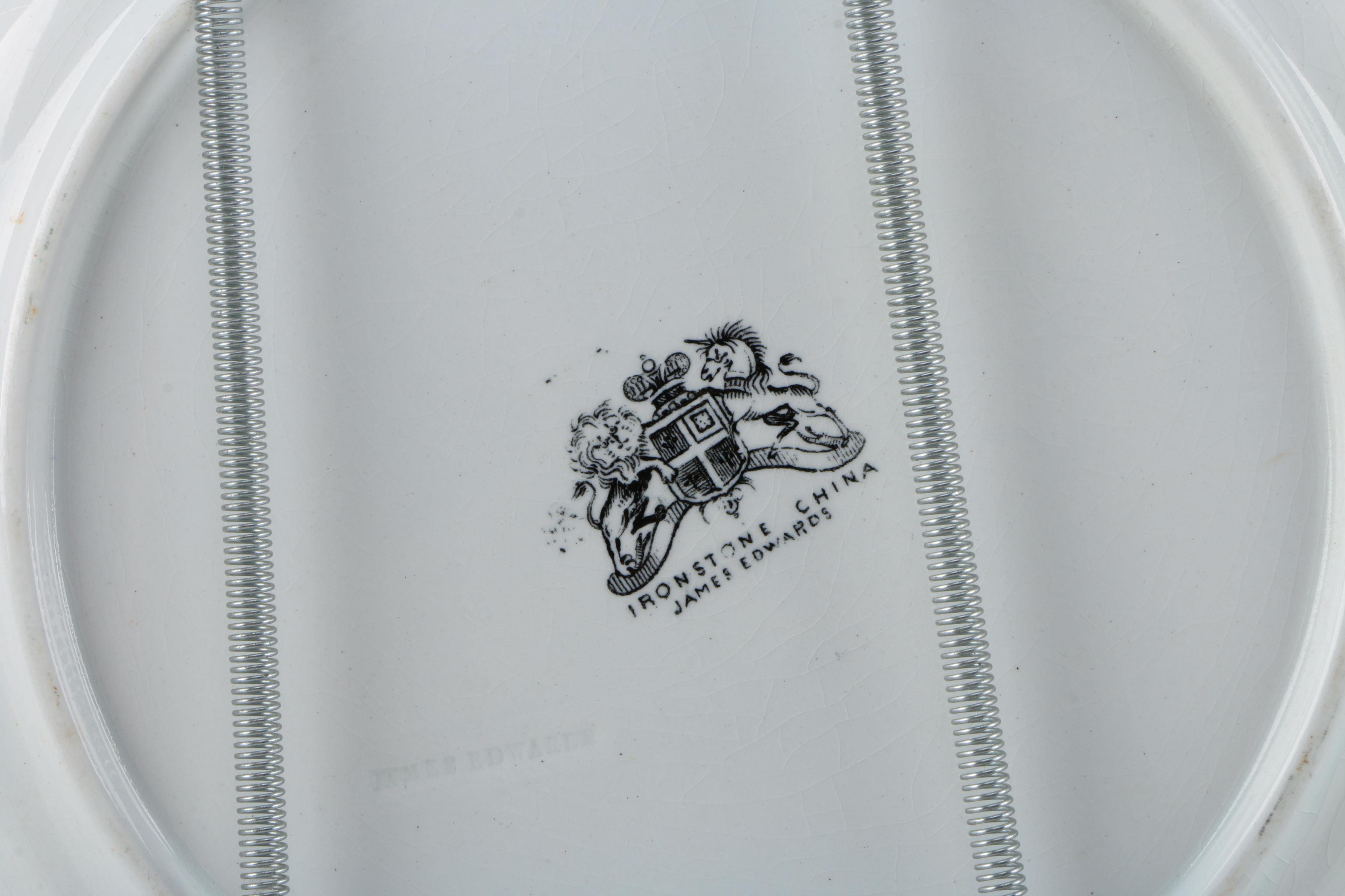 James Edwards Ironstone Dinner Plates