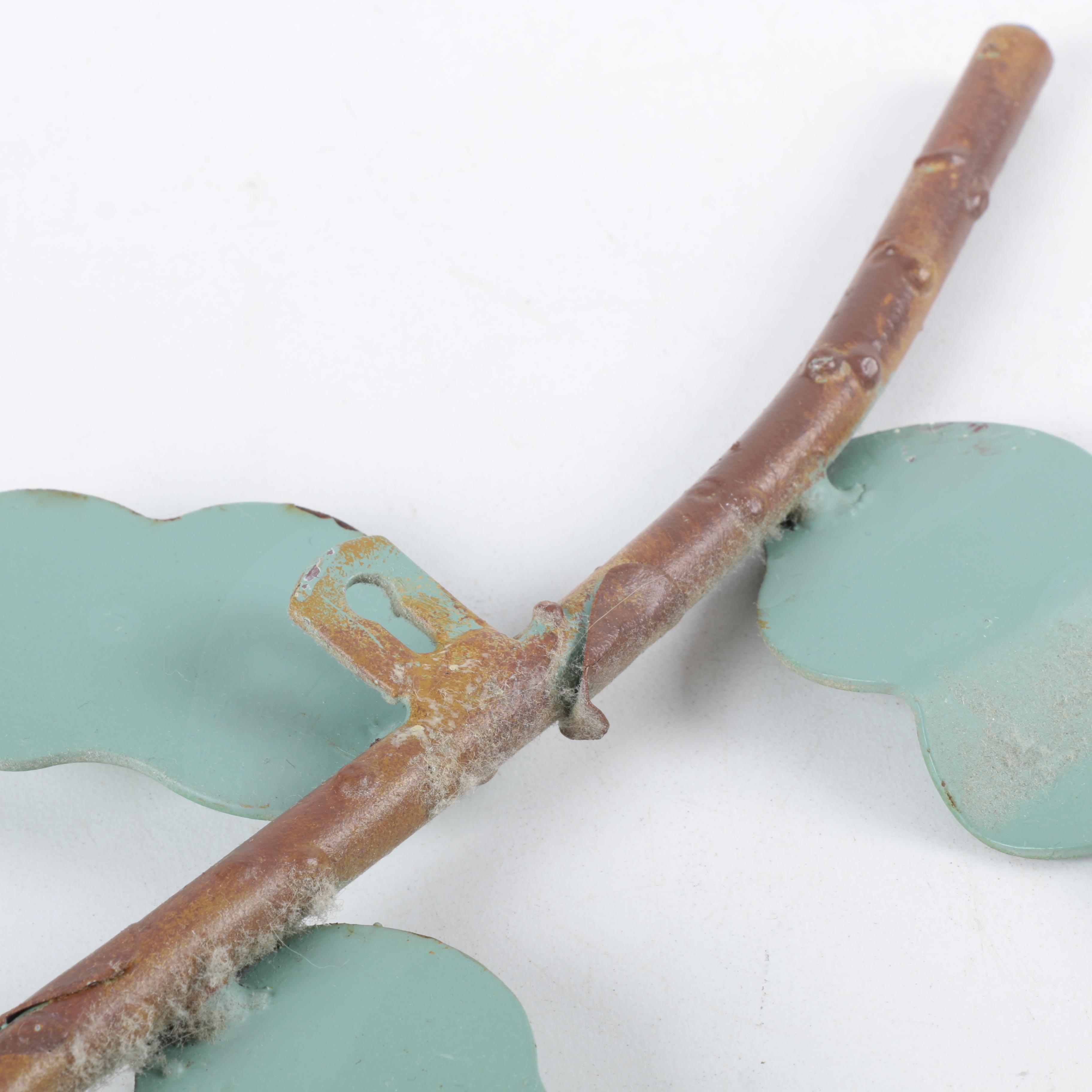 Tole Floral Home Decor Pair