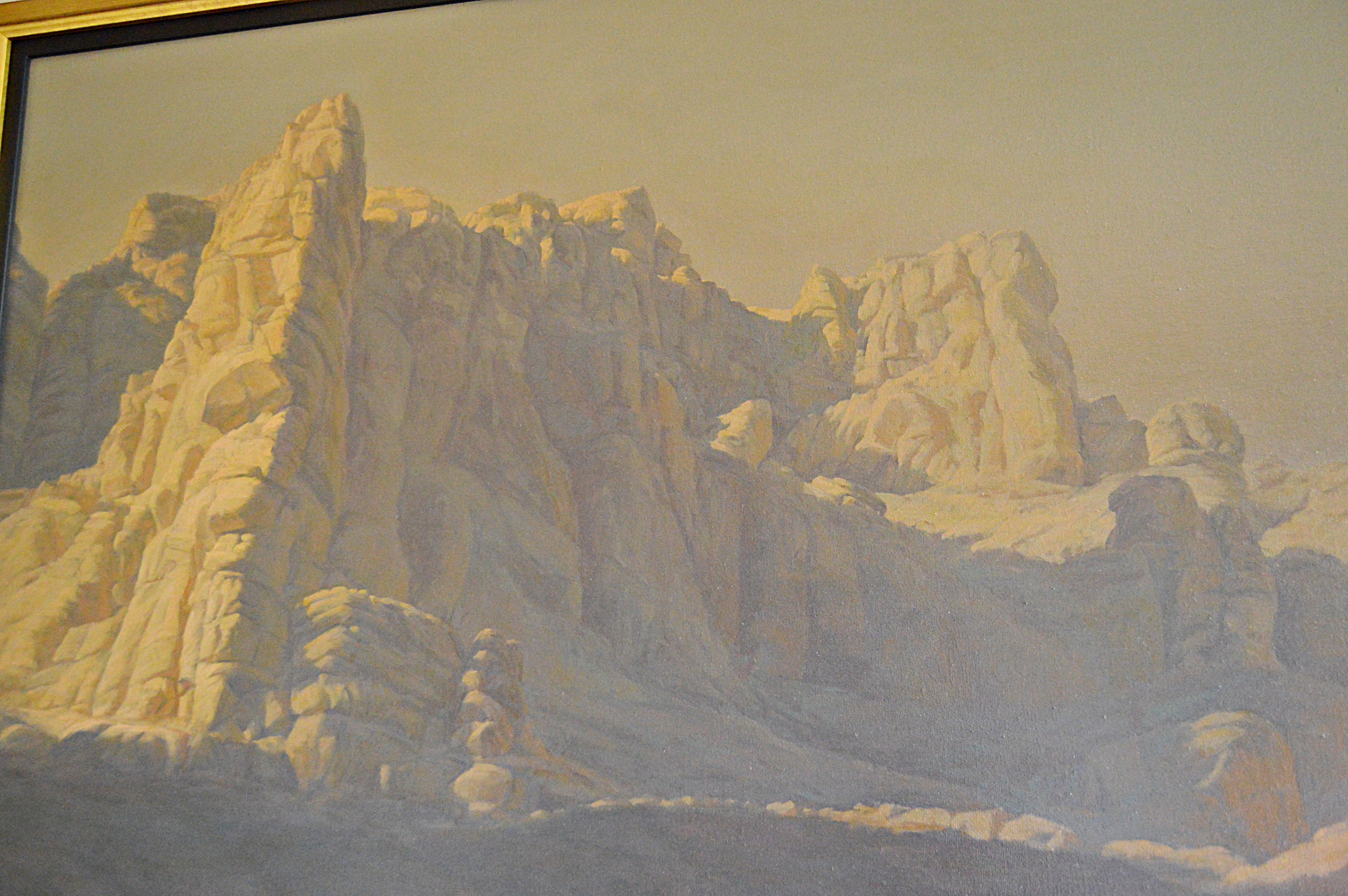 John P. Stewart Oil on Canvas Titled "Morning Cyclone Canyon"