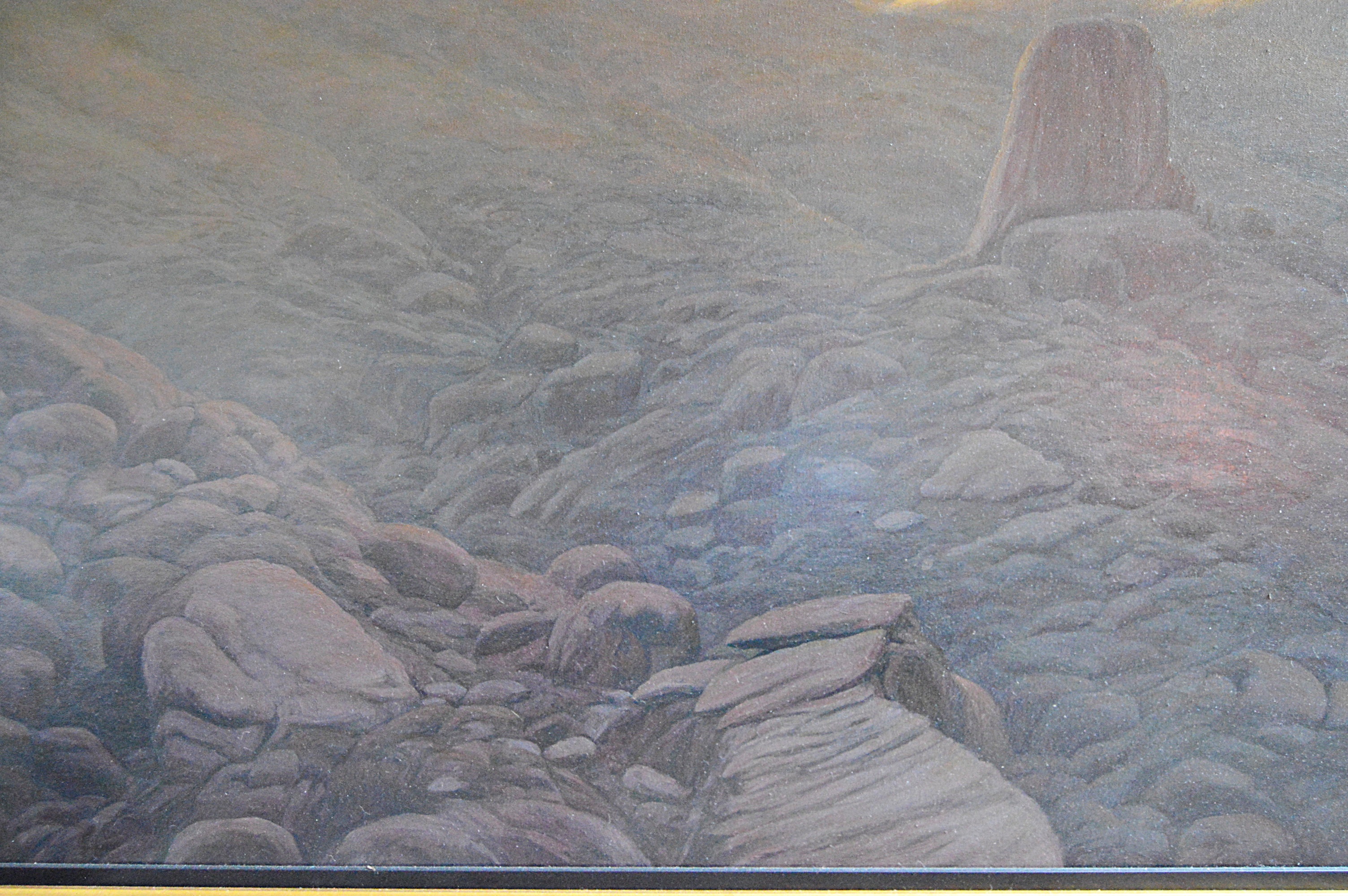 John P. Stewart Oil on Canvas Titled "Morning Cyclone Canyon"