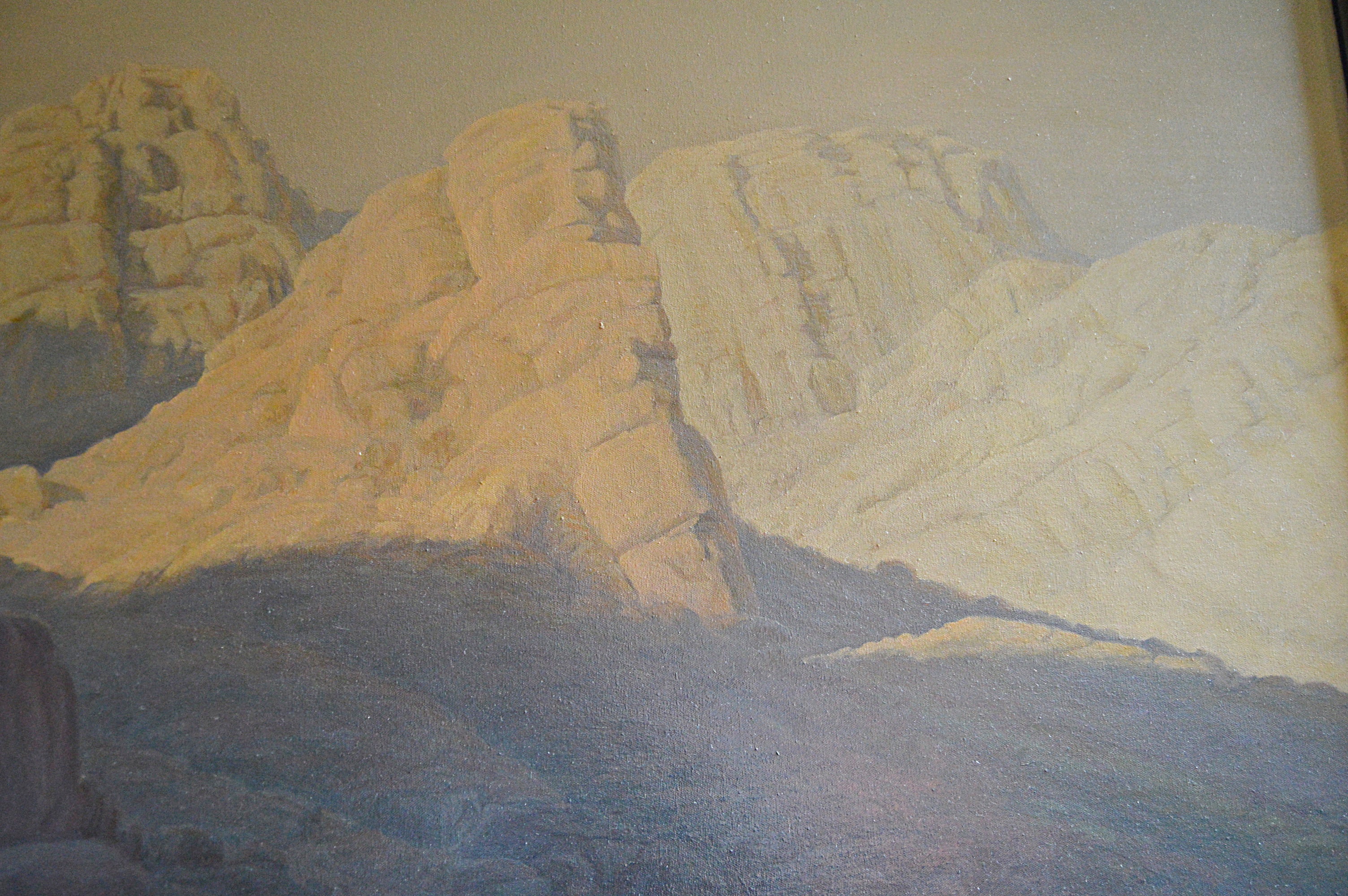 John P. Stewart Oil on Canvas Titled "Morning Cyclone Canyon"
