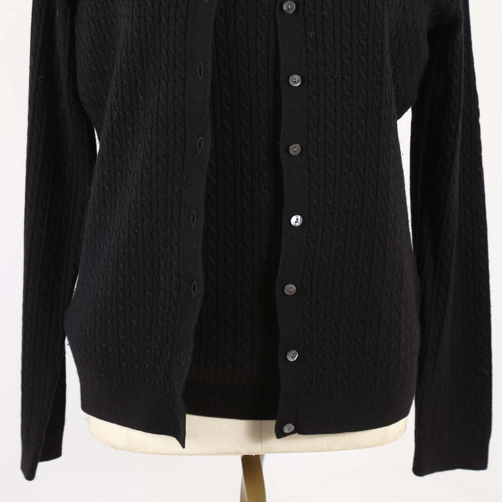 Women's Brooks Brothers Black Knit Silk/Cashmere Blend Sweater Set