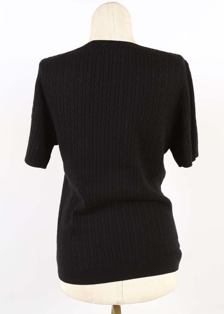 Women's Brooks Brothers Black Knit Silk/Cashmere Blend Sweater Set