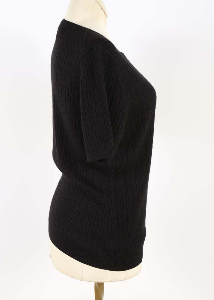 Women's Brooks Brothers Black Knit Silk/Cashmere Blend Sweater Set